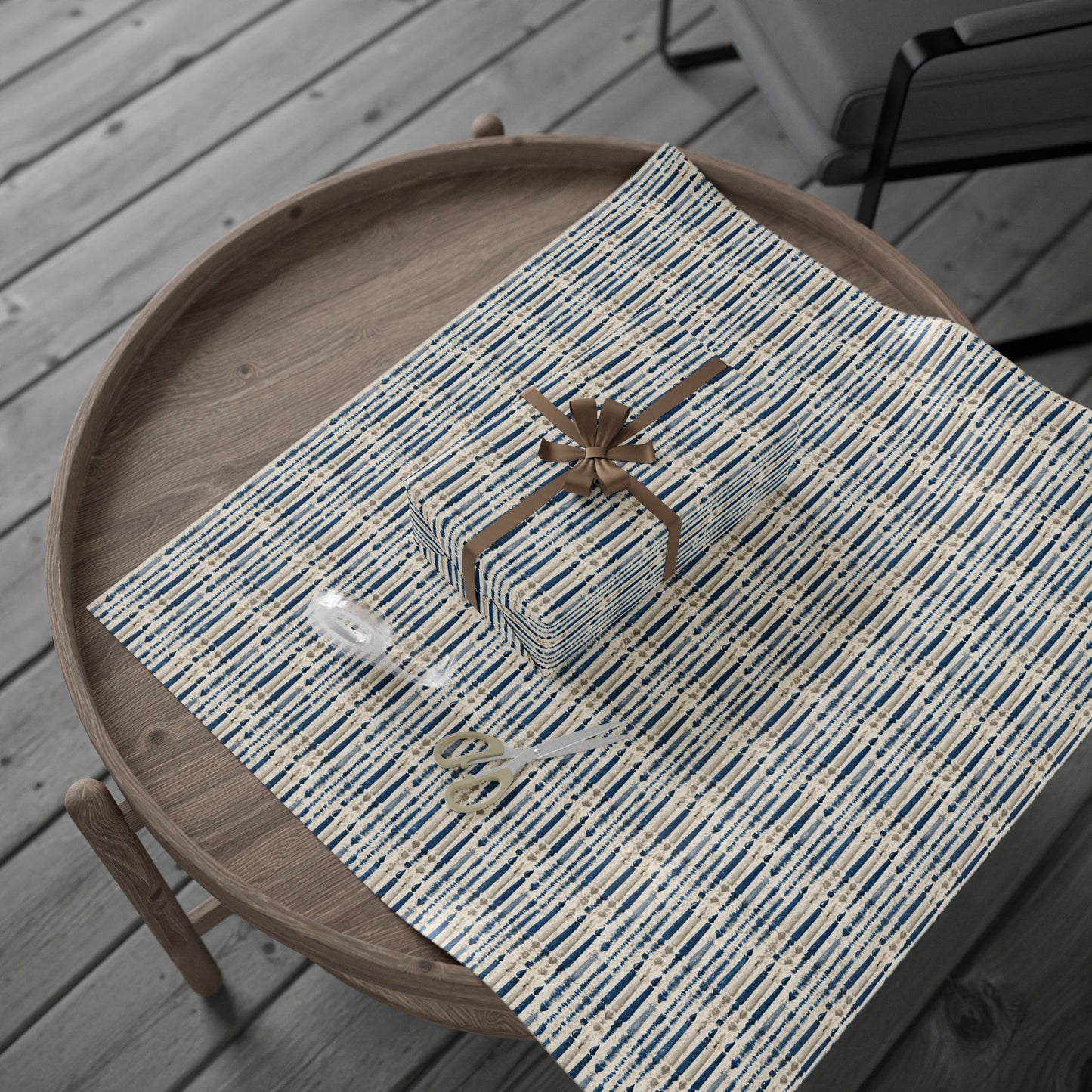 Hanukkah Candlelight Wrapping Paper