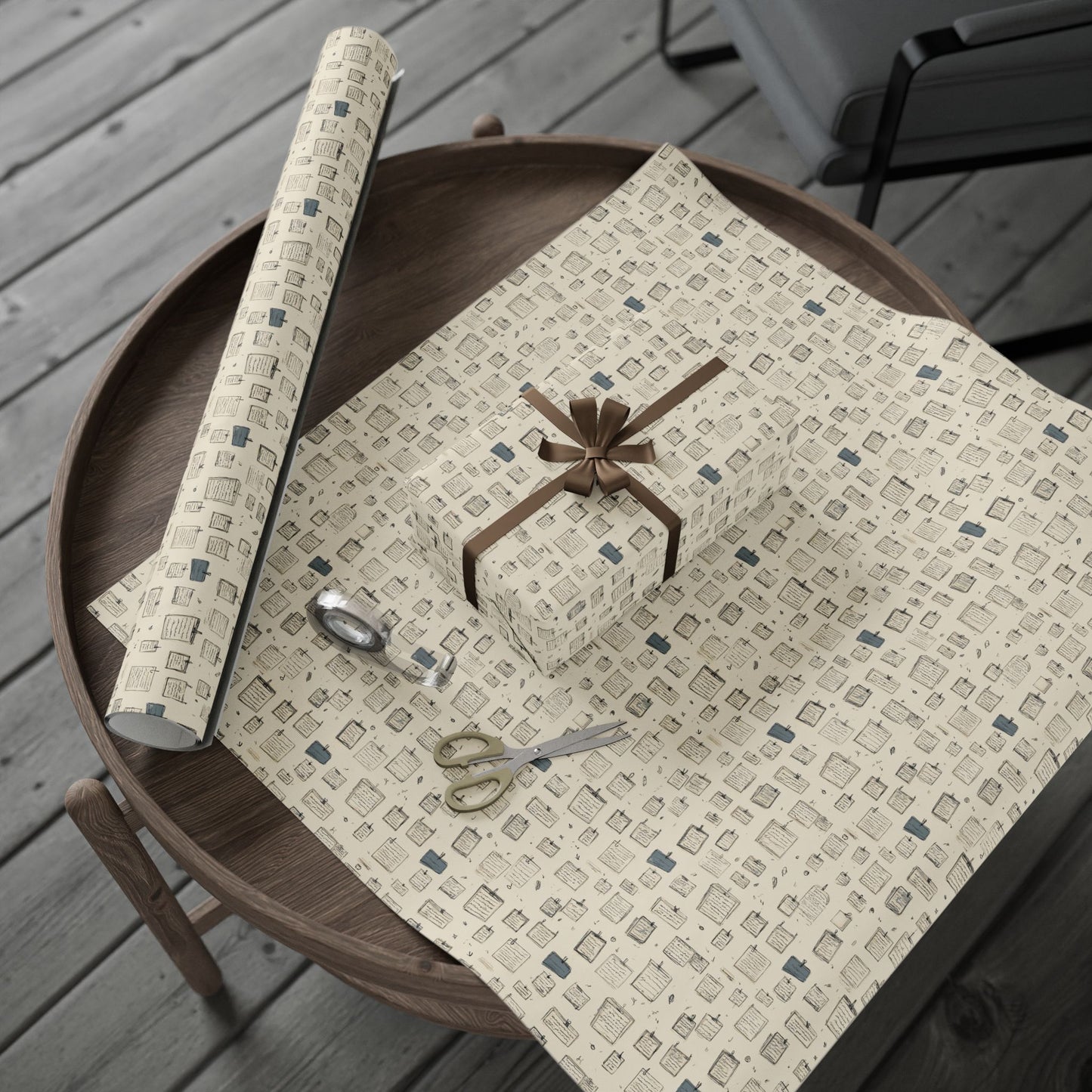 Marginalia & Notes Pattern Wrapping Paper — Page No. 004