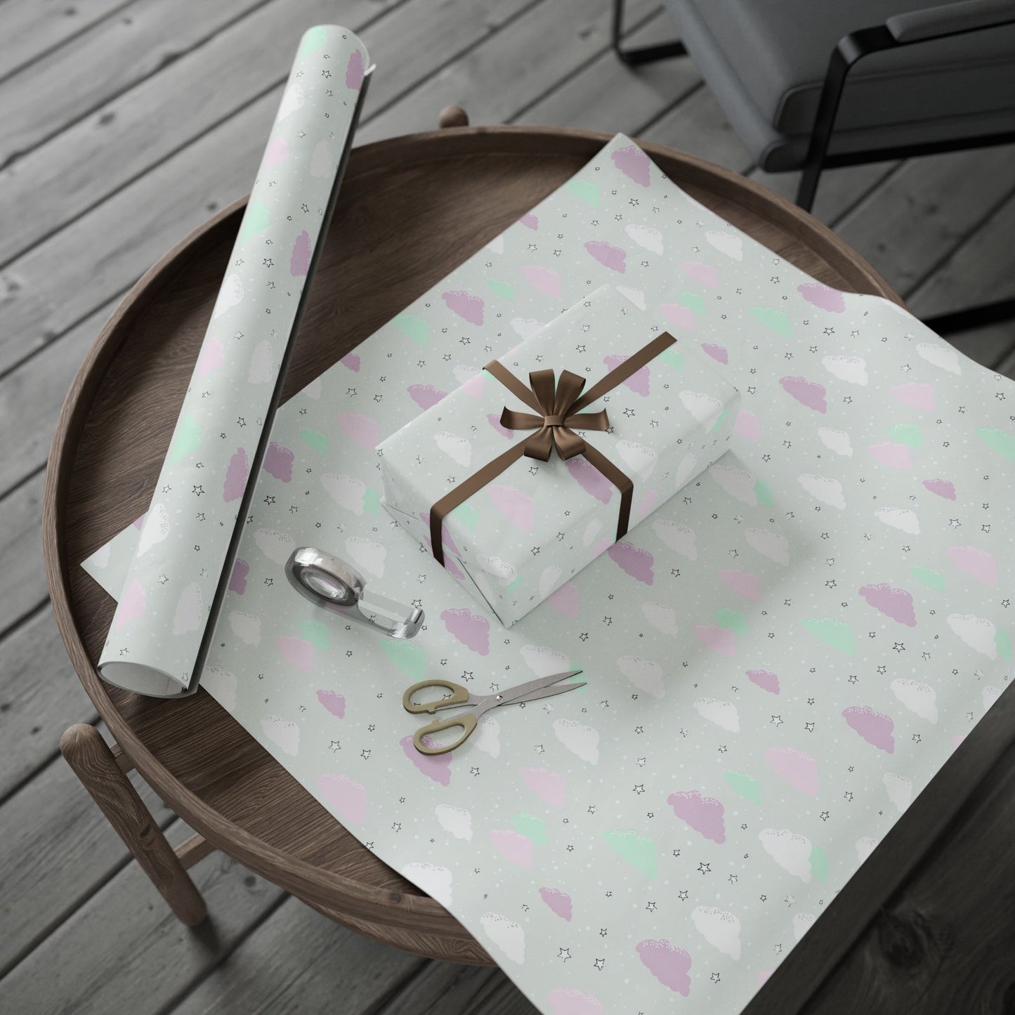 Sky & Cloud Pattern Wrapping Paper — Horizon No. 003