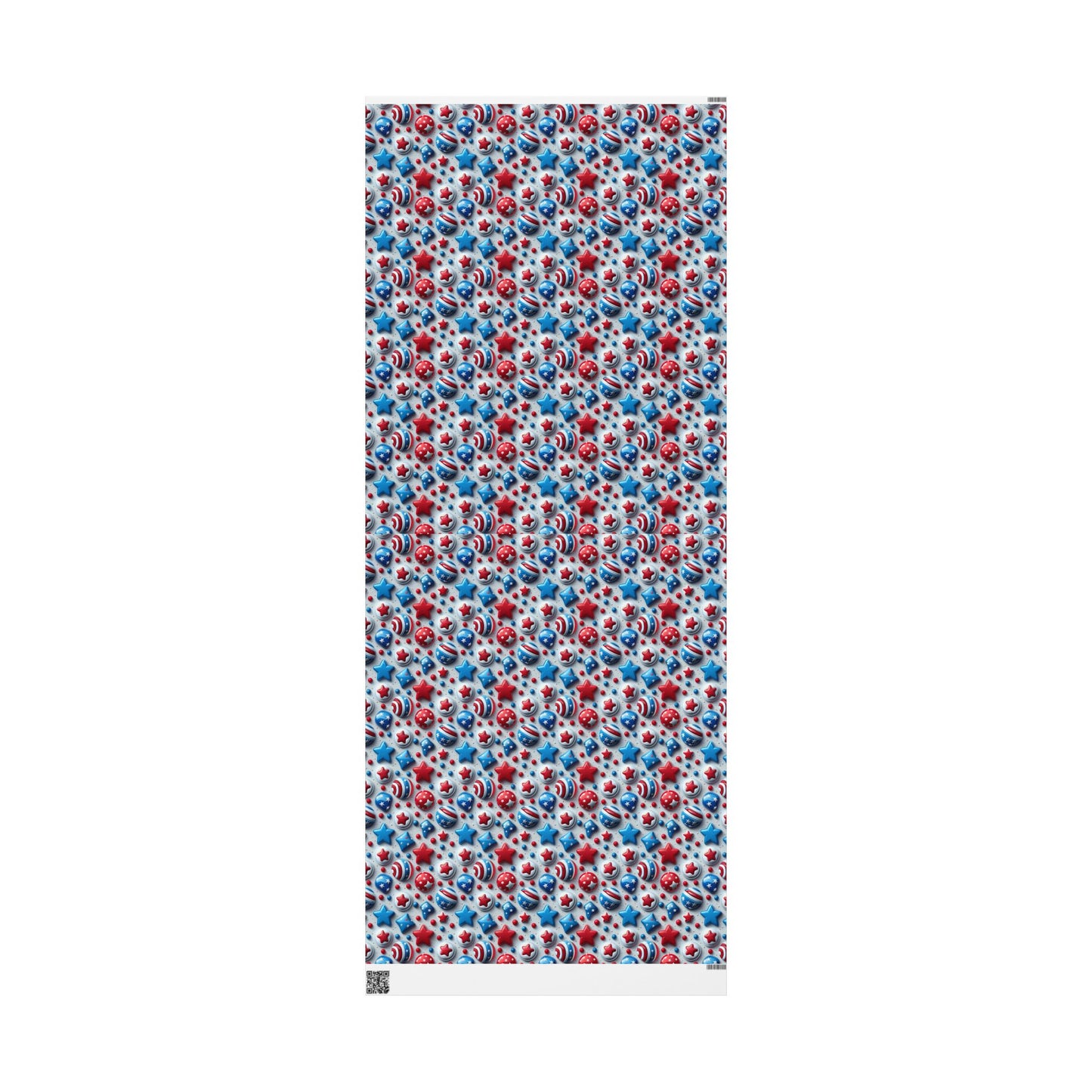 Patriotic Wrapping Paper - Red, White & Blue Stars Design