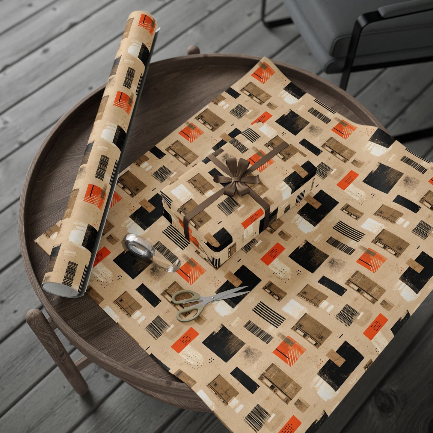 Warehouse & Industrial Pattern Wrapping Paper — Bay No. 002