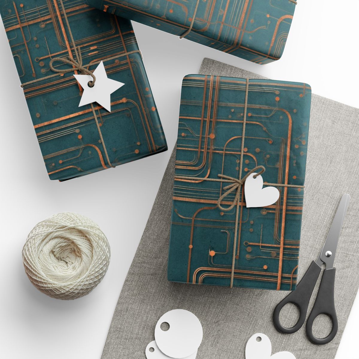 Circuit Board Pattern Wrapping Paper — Trace No. 004