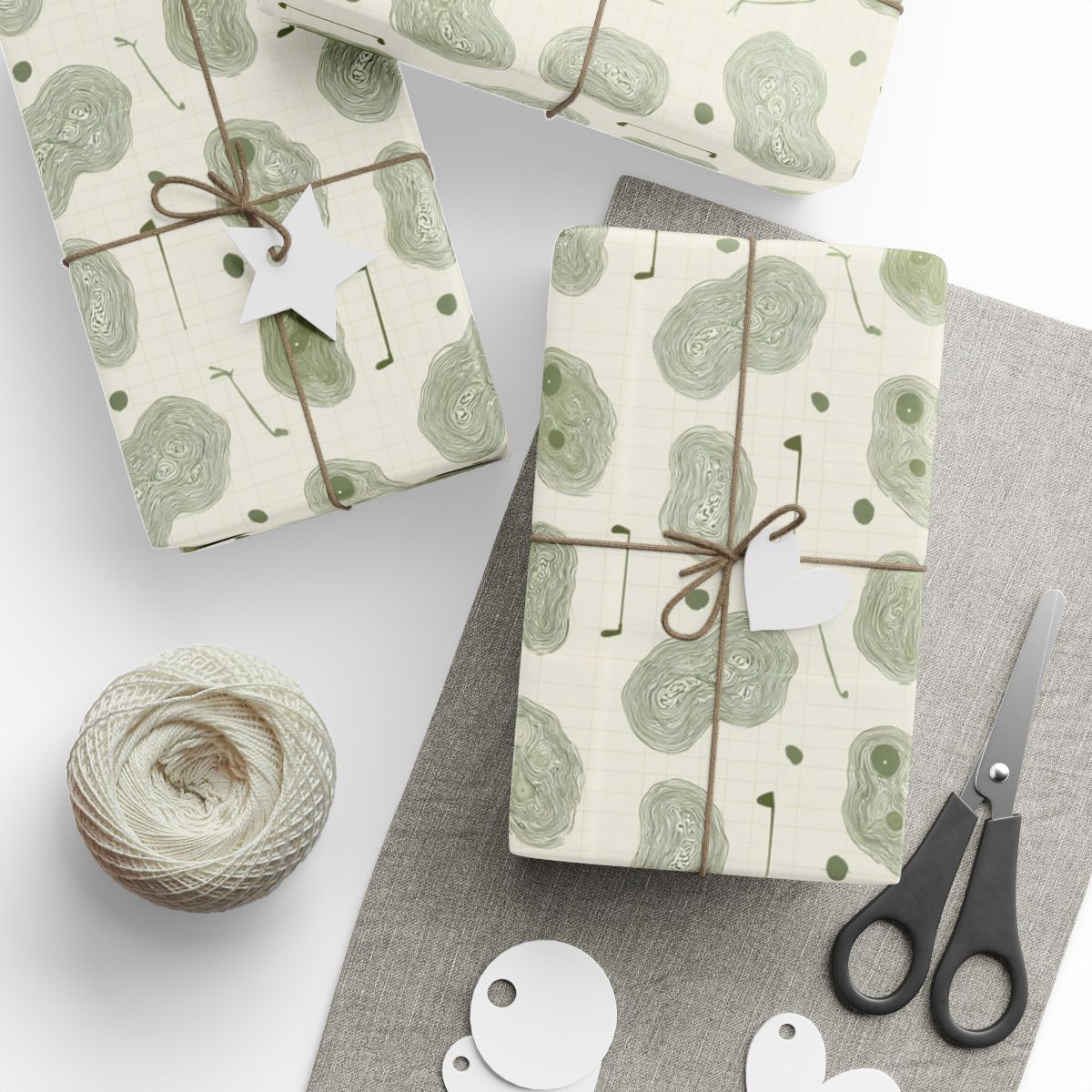Golf Green Contour Map Wrapping Paper