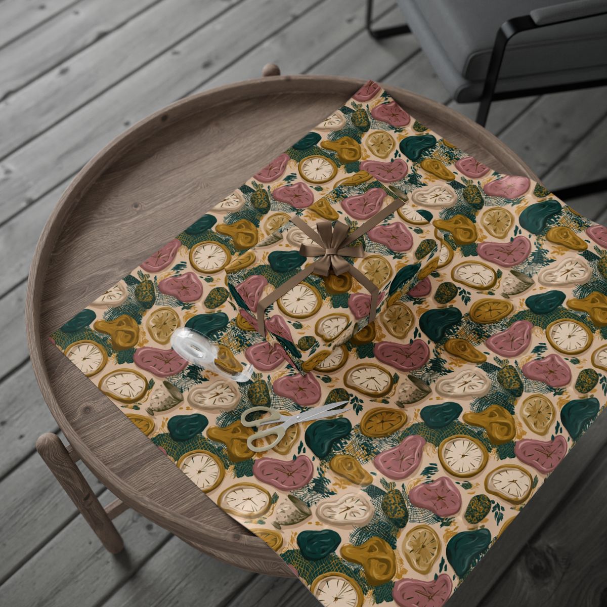 Melting Clocks Wrapping Paper