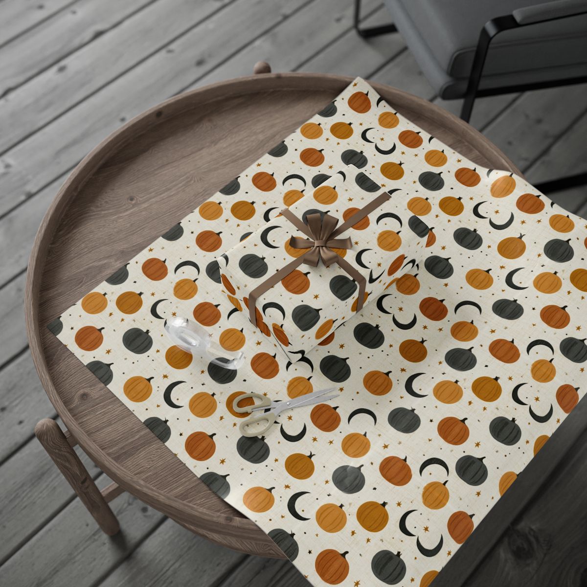 Midnight Patch Halloween Wrapping Paper No. 2