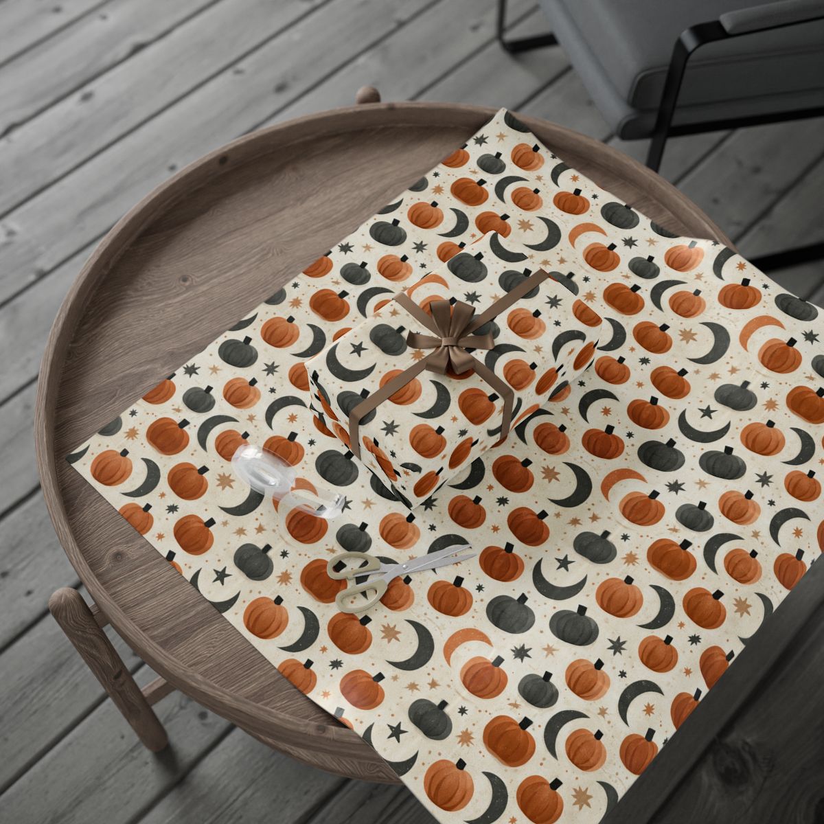 Midnight Patch Halloween Wrapping Paper No. 3