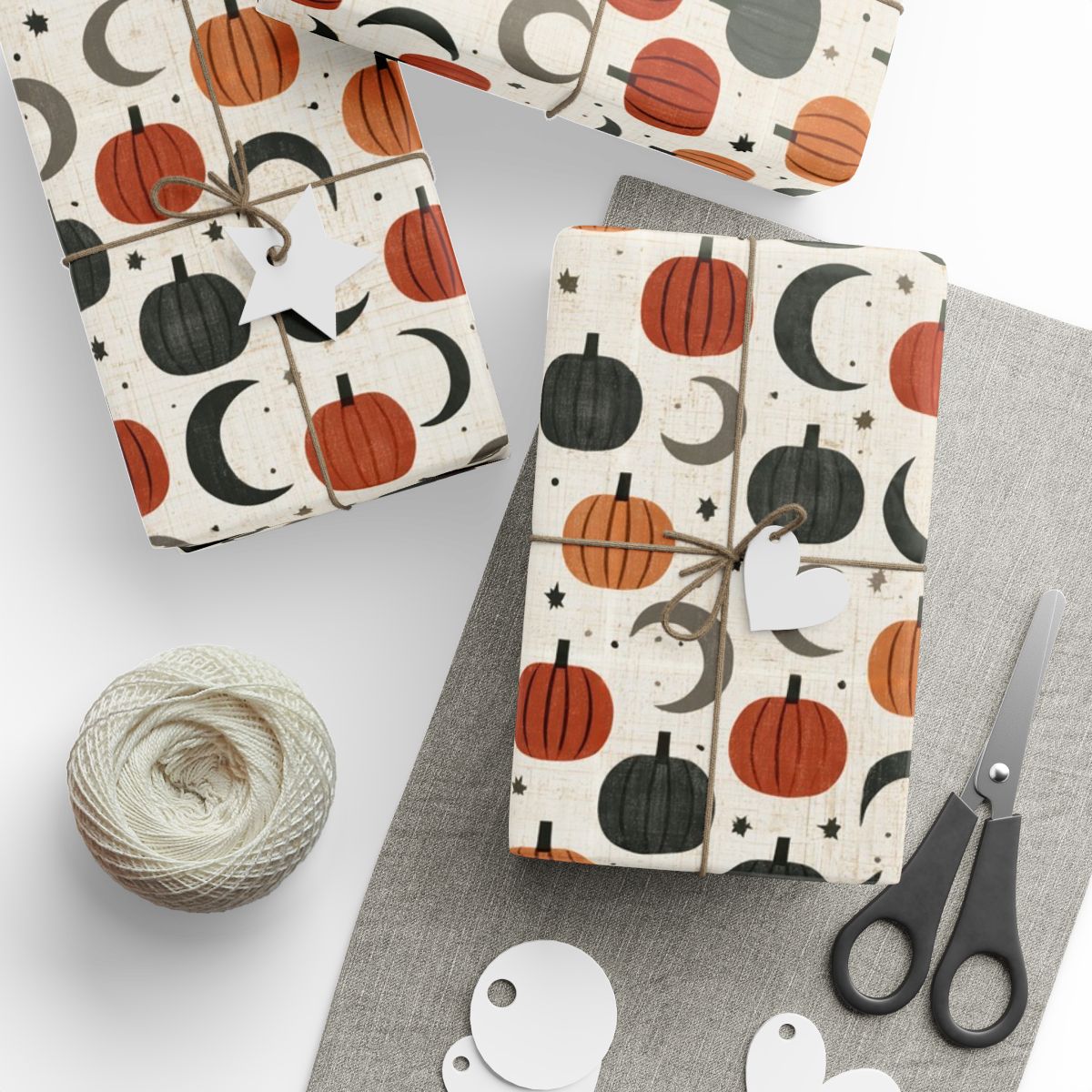 Moonlit Pumpkins Wrapping Paper