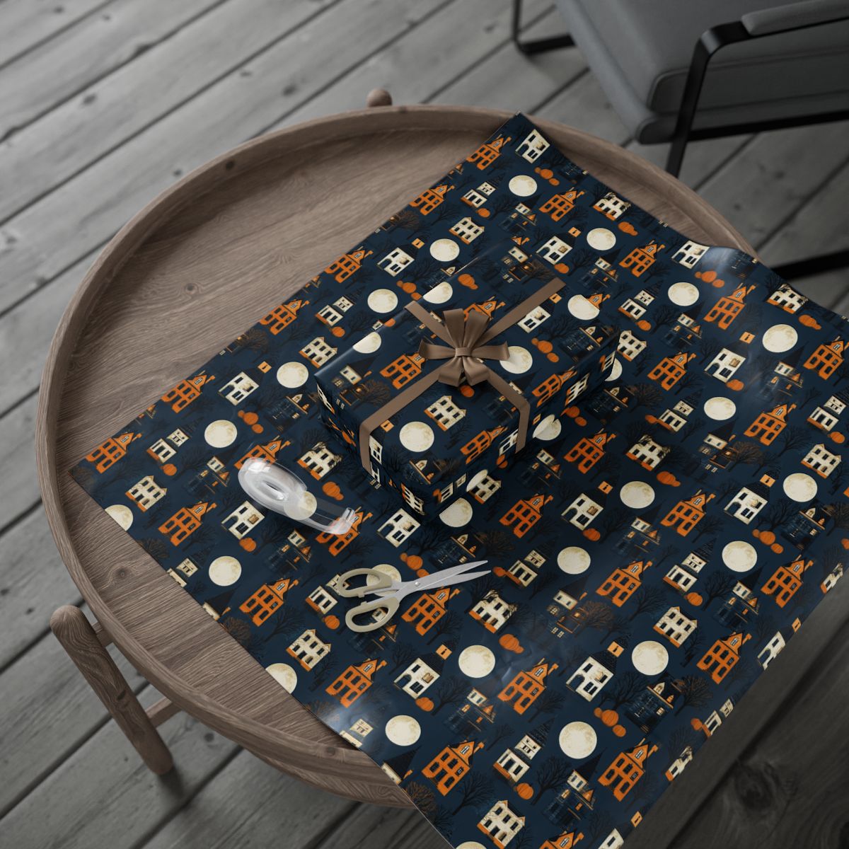 Spooky Village Wrapping Paper
