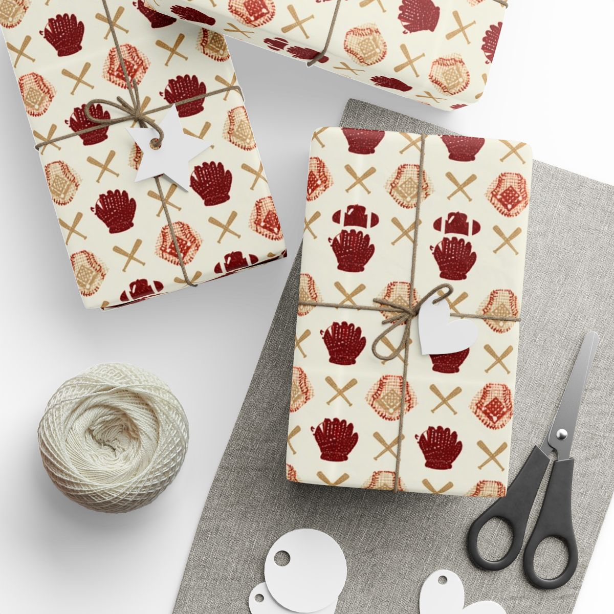Summer Sports Wrapping Paper — Baseball & Diamond Pattern (Design 3)