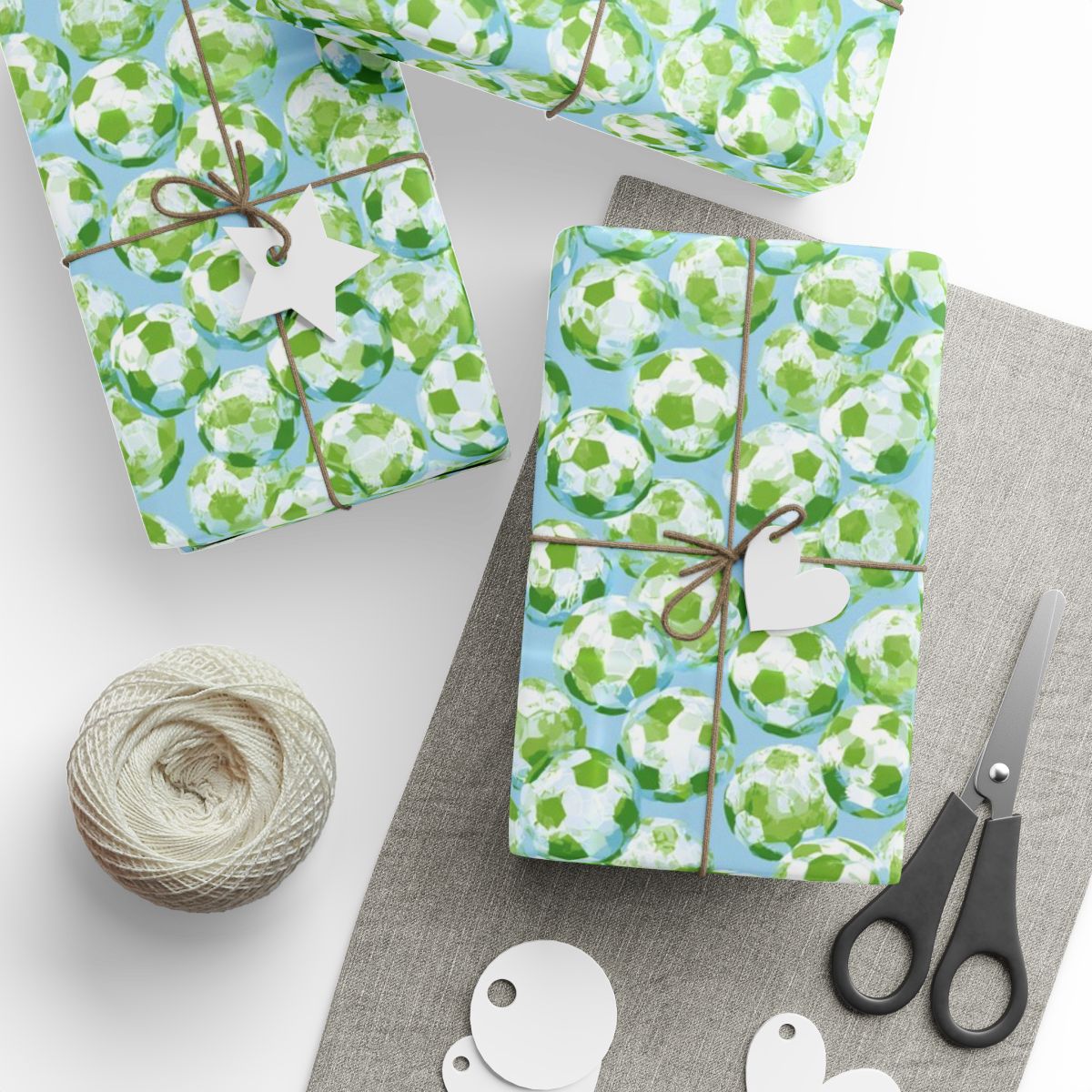 Summer Sports Wrapping Paper — Soccer Pattern (Design 7)