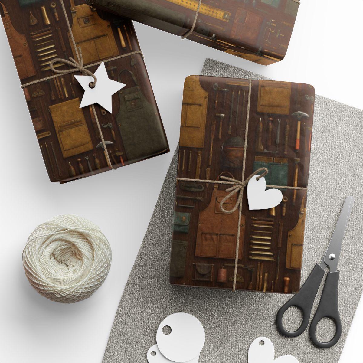 Workshop & Tools Pattern Wrapping Paper — Bench No. 002