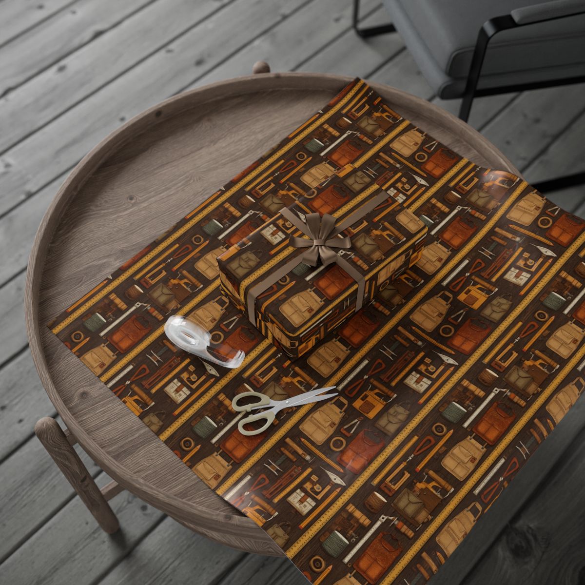 Workshop & Tools Pattern Wrapping Paper — Bench No. 003