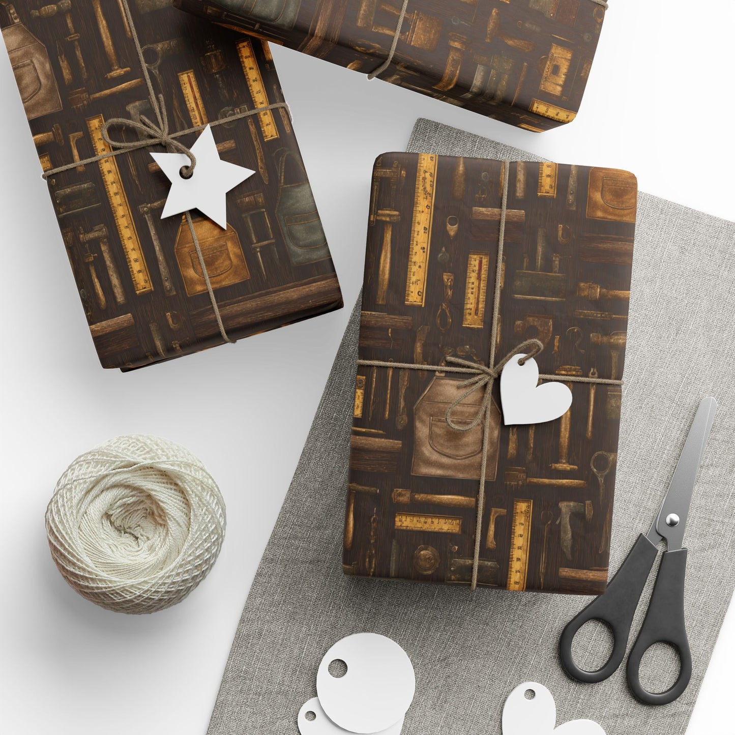 Workshop & Tools Pattern Wrapping Paper — Bench No. 004