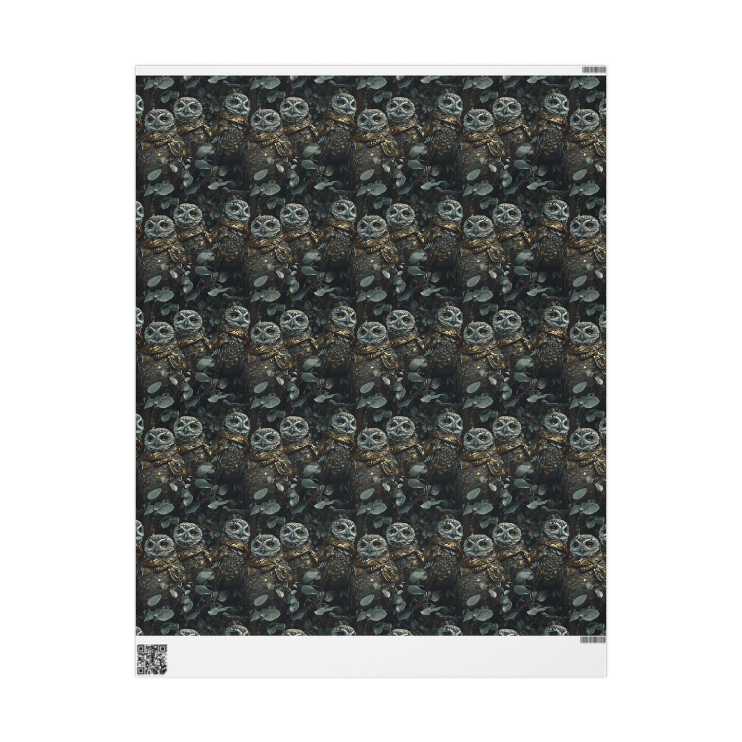 Baby Owls in Armor Wrapping Paper