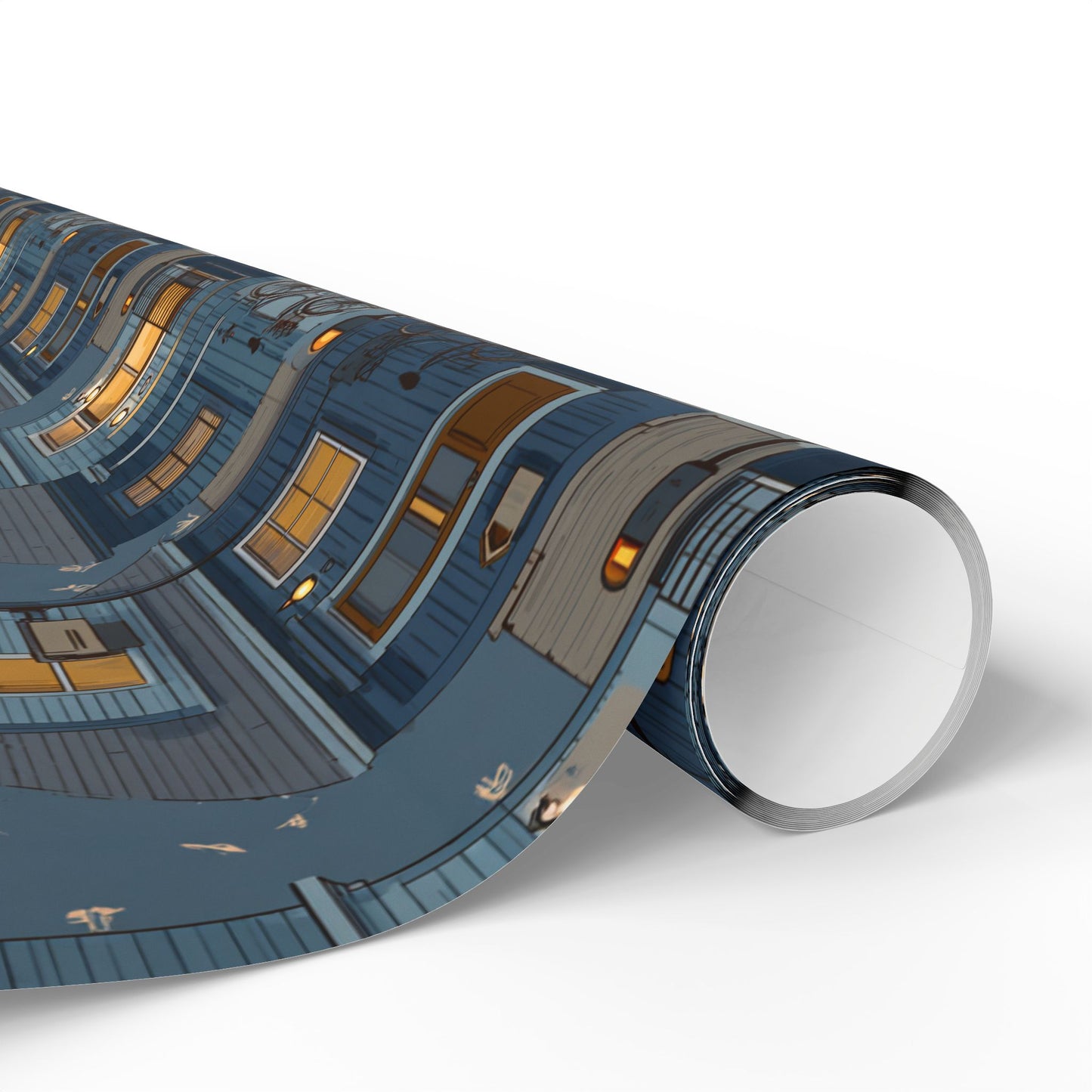 Neighborhood Map Pattern Wrapping Paper — District No. 004