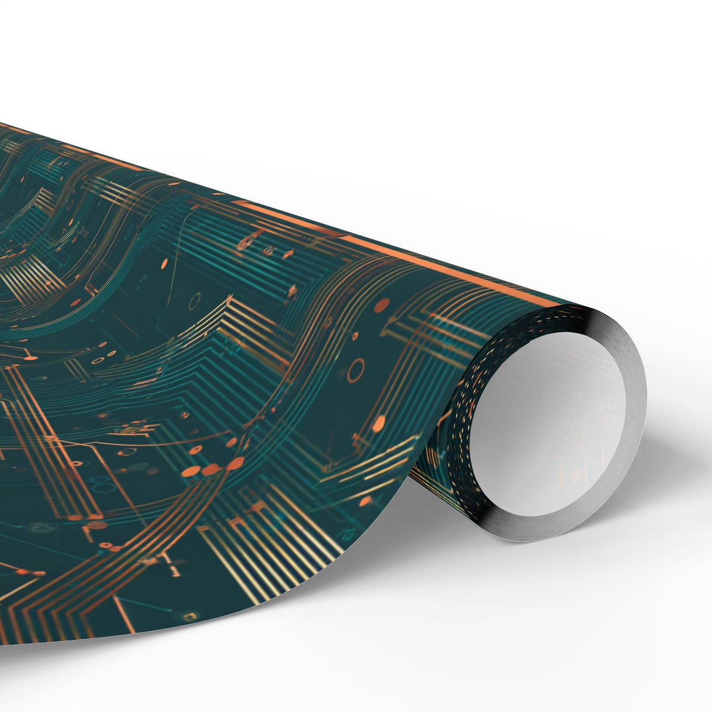 Circuit Board Pattern Wrapping Paper — Trace No. 002