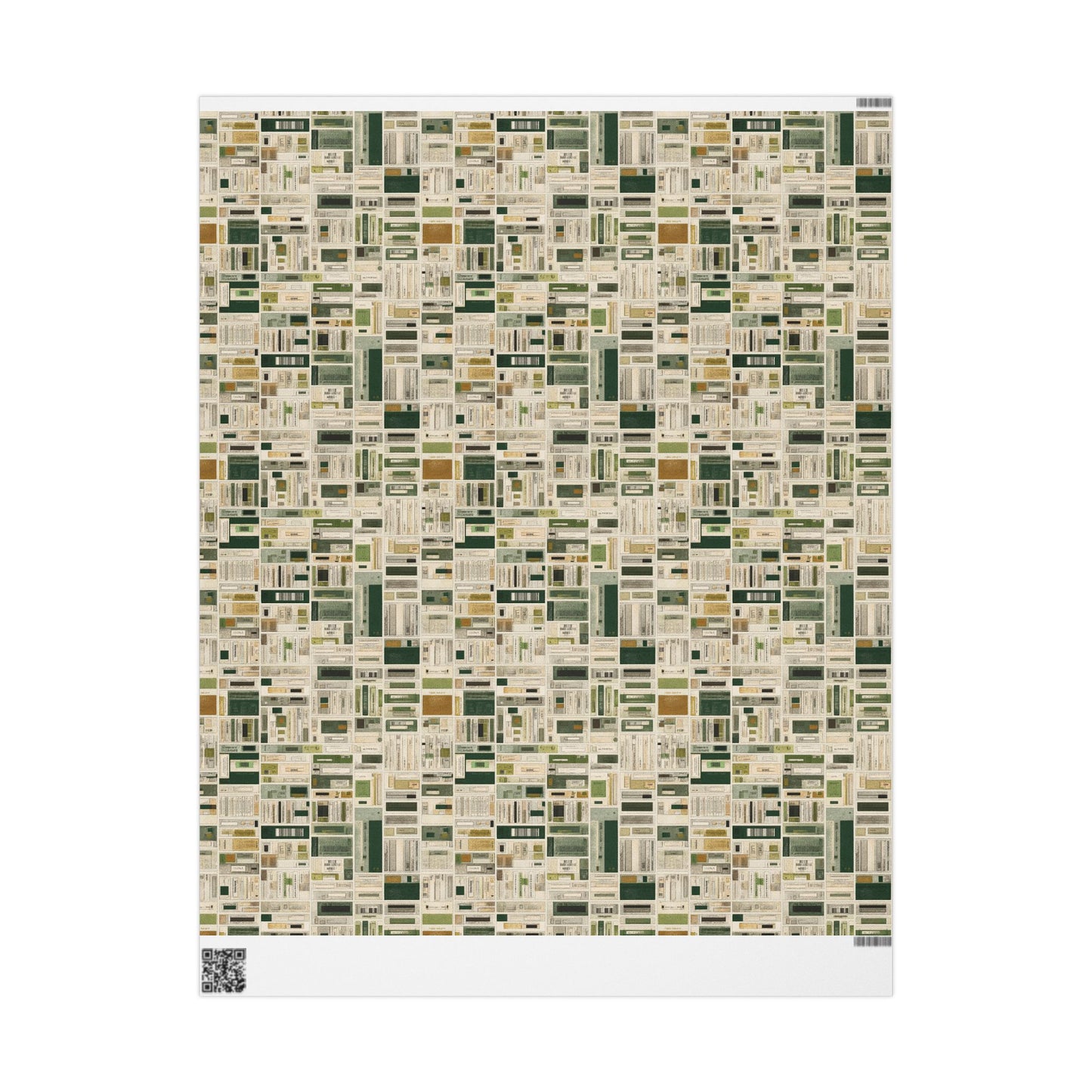 Library & Books Pattern Wrapping Paper — Collection No. 002