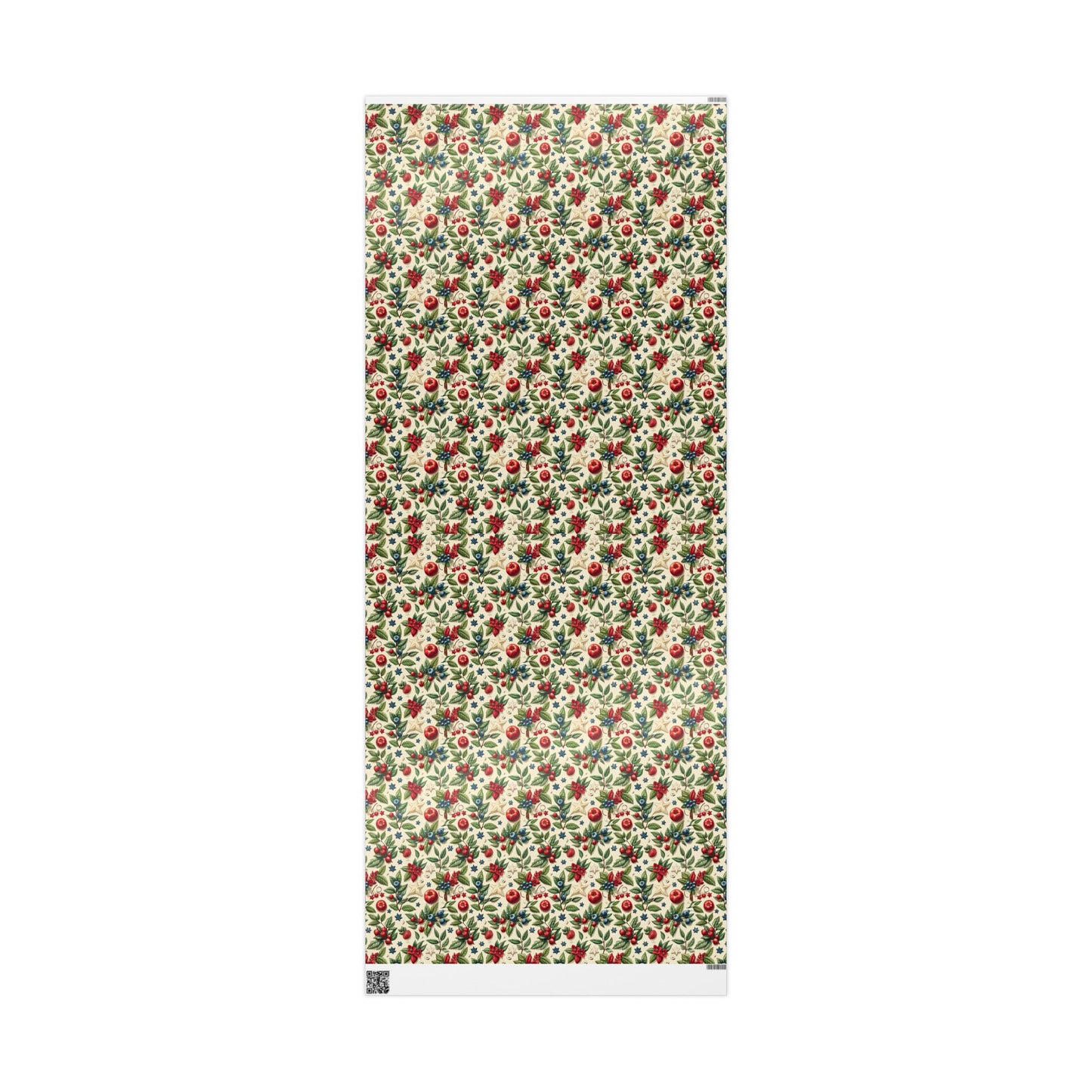 Festive Floral Wrapping Paper for Holidays and Celebrations