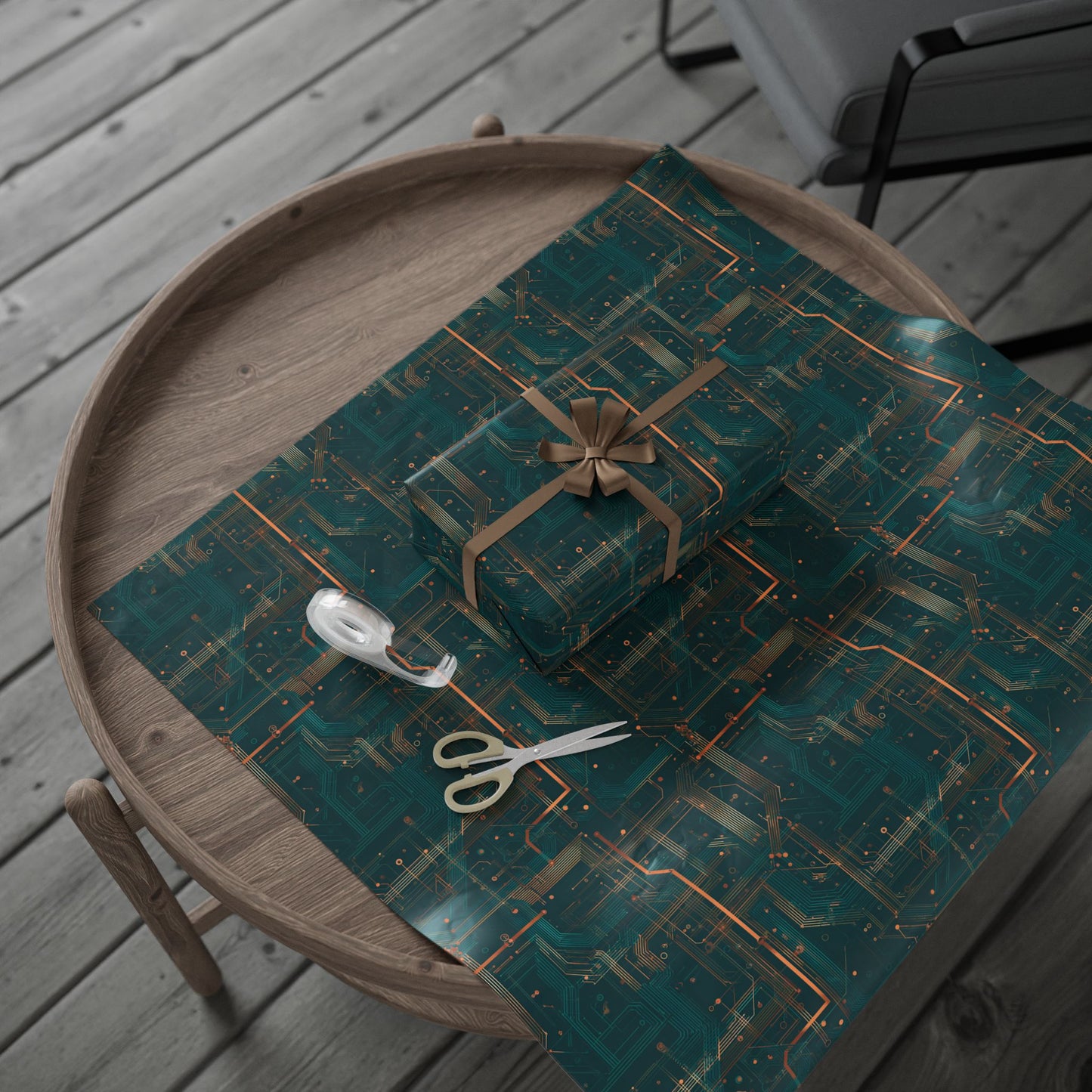 Circuit Board Pattern Wrapping Paper — Trace No. 002