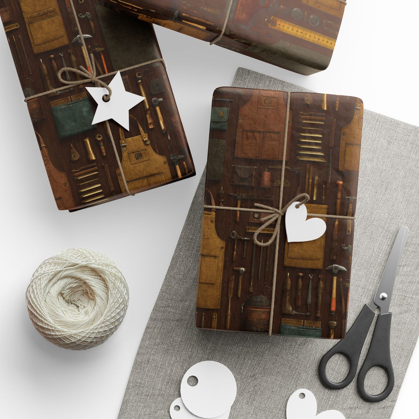 Workshop & Tools Pattern Wrapping Paper — Bench No. 002
