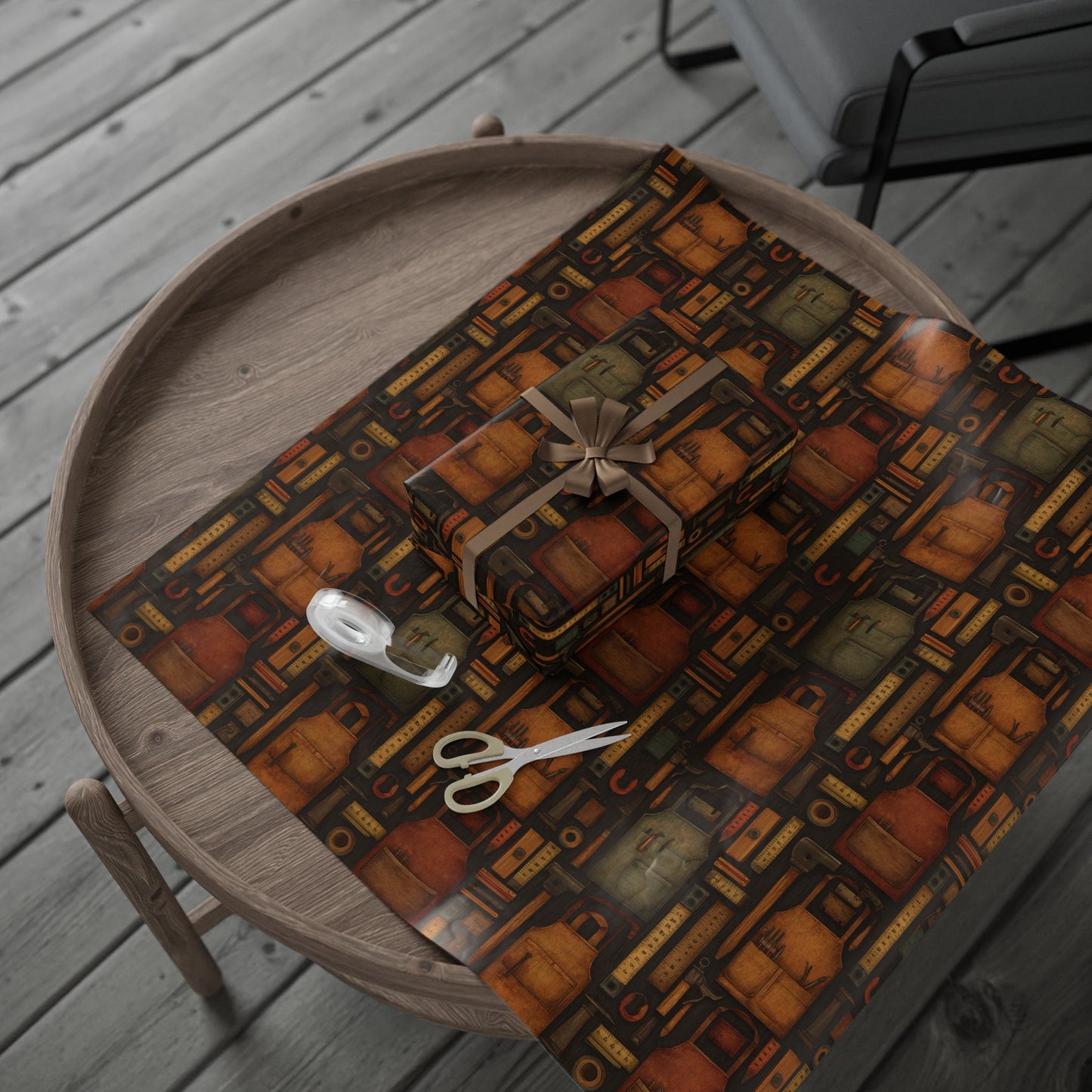 Workshop & Tools Pattern Wrapping Paper — Bench No. 001