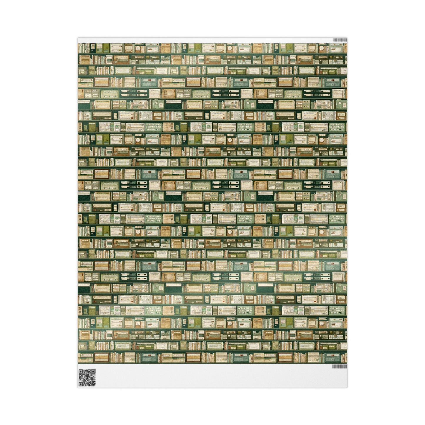 Library & Books Pattern Wrapping Paper — Collection No. 003