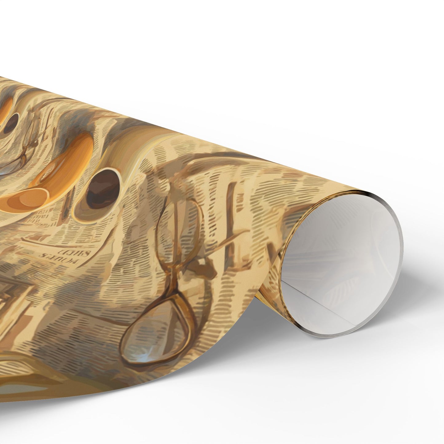 Newspaper Typography Pattern Wrapping Paper — Edition No. 001