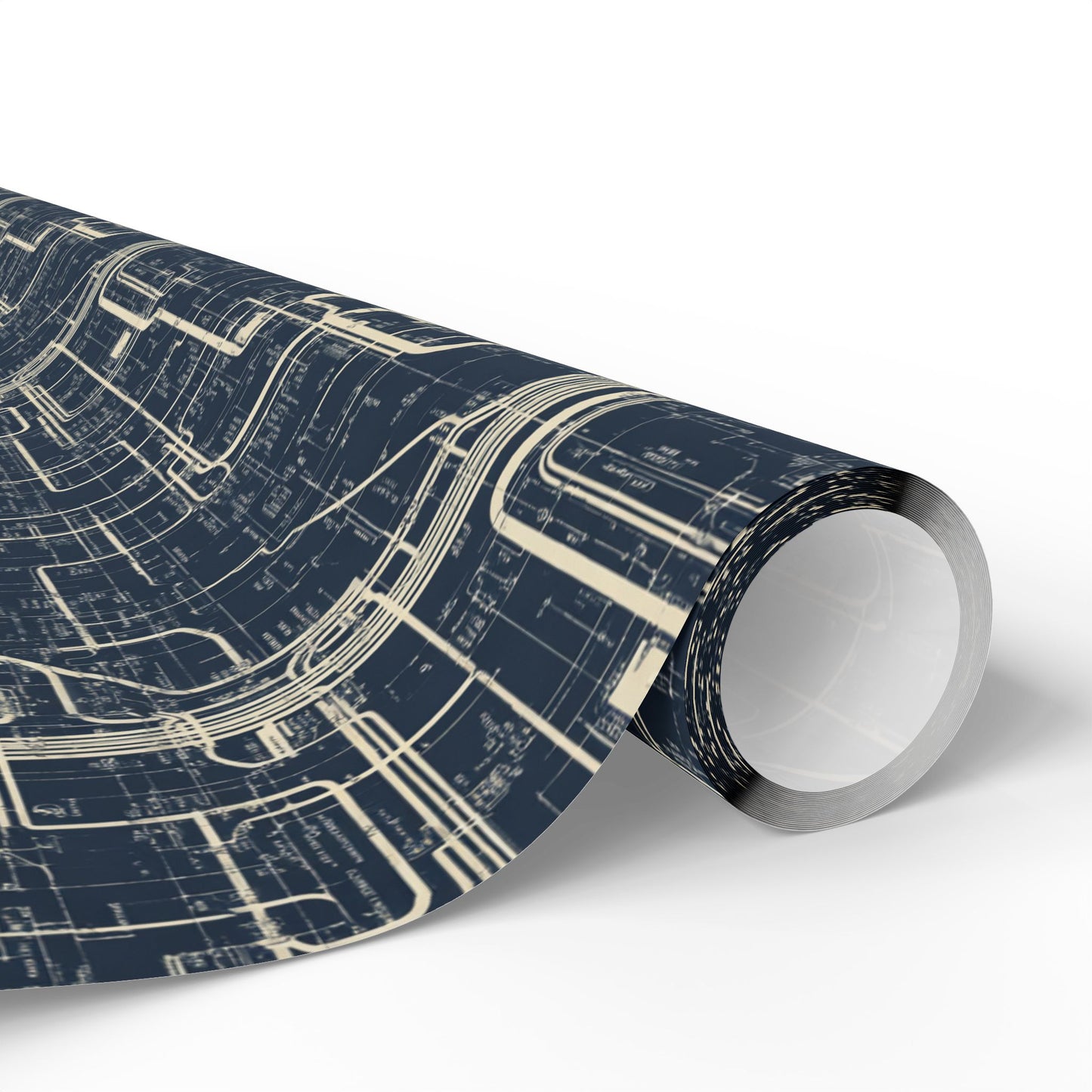 Utility & Infrastructure Map Wrapping Paper — Grid No. 001
