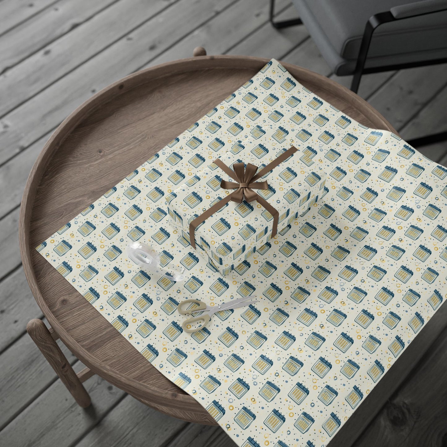 Vintage Analog Calendar Wrapping Paper