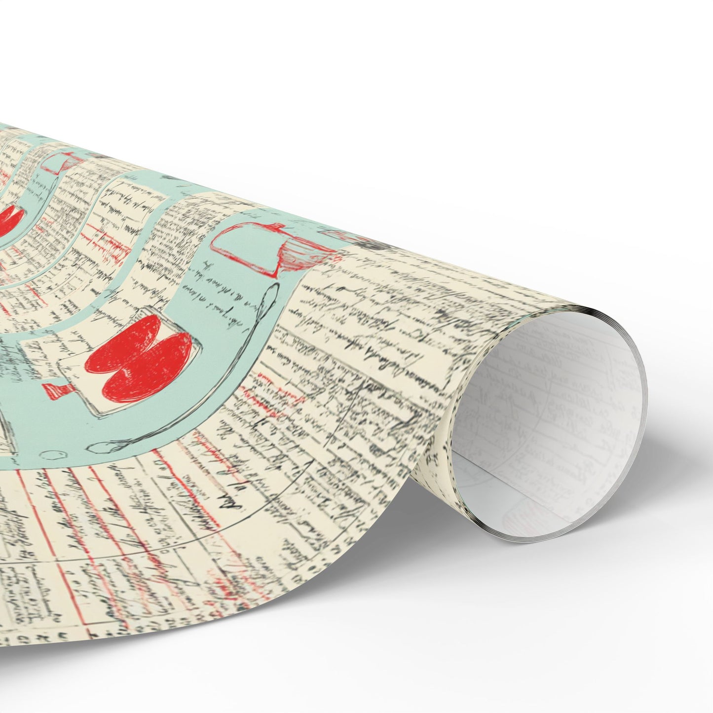 Retro Diner Pattern Wrapping Paper — Menu No. 002