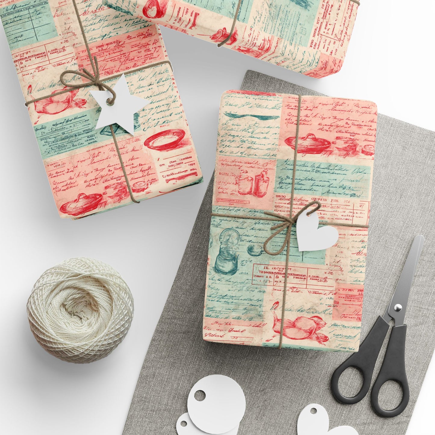 Retro Diner Pattern Wrapping Paper — Menu No. 004