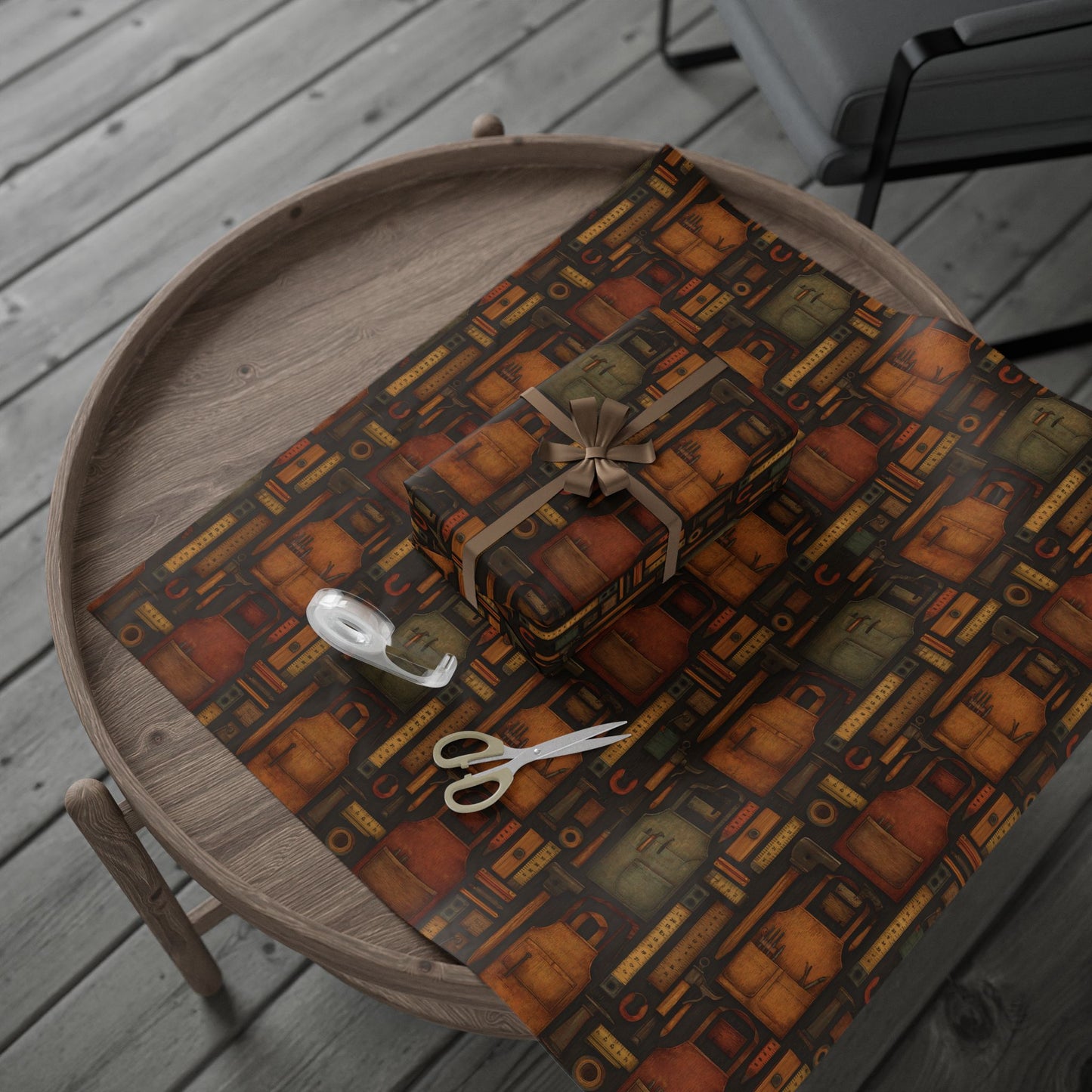 Workshop & Tools Pattern Wrapping Paper — Bench No. 001