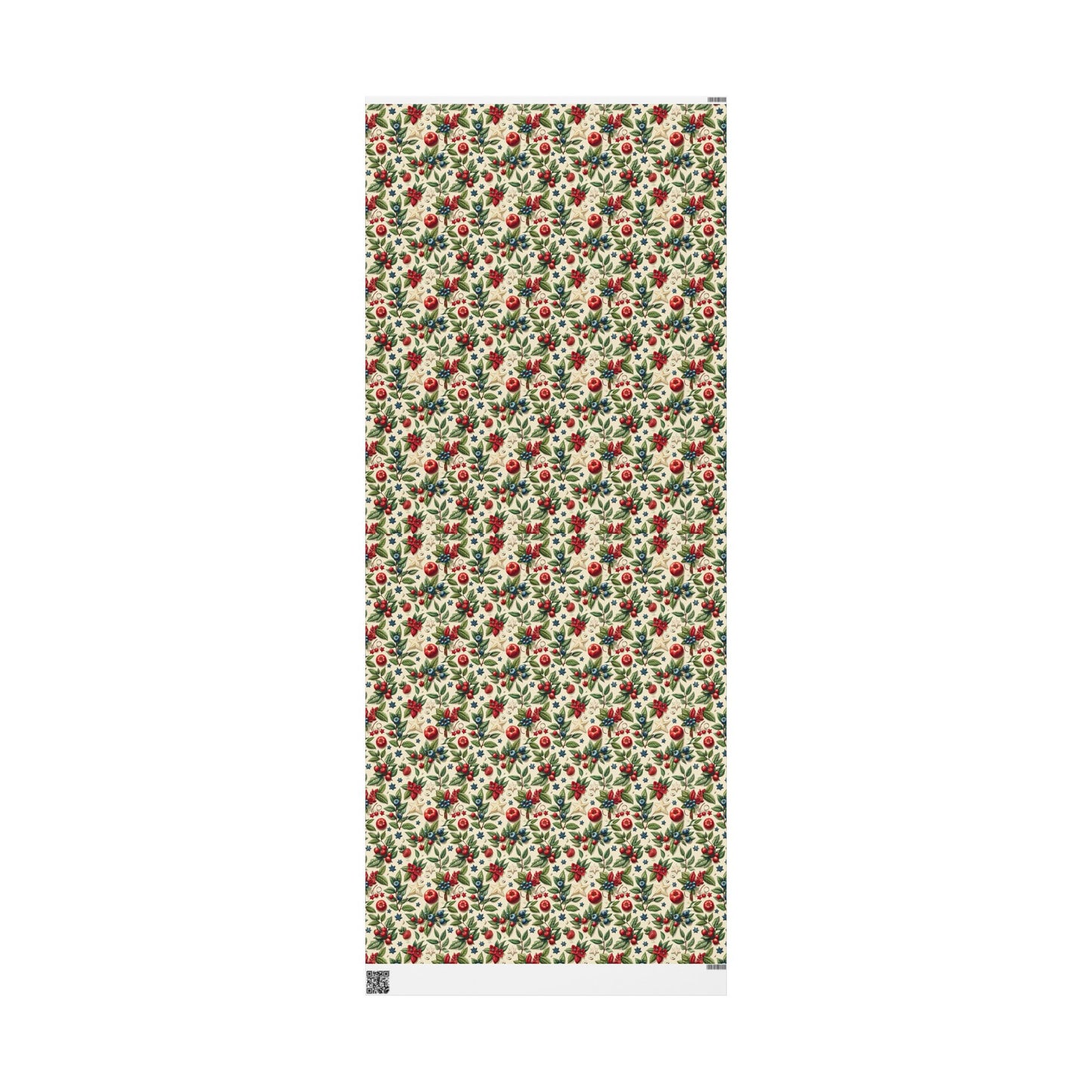 Festive Floral Wrapping Paper for Holidays and Celebrations