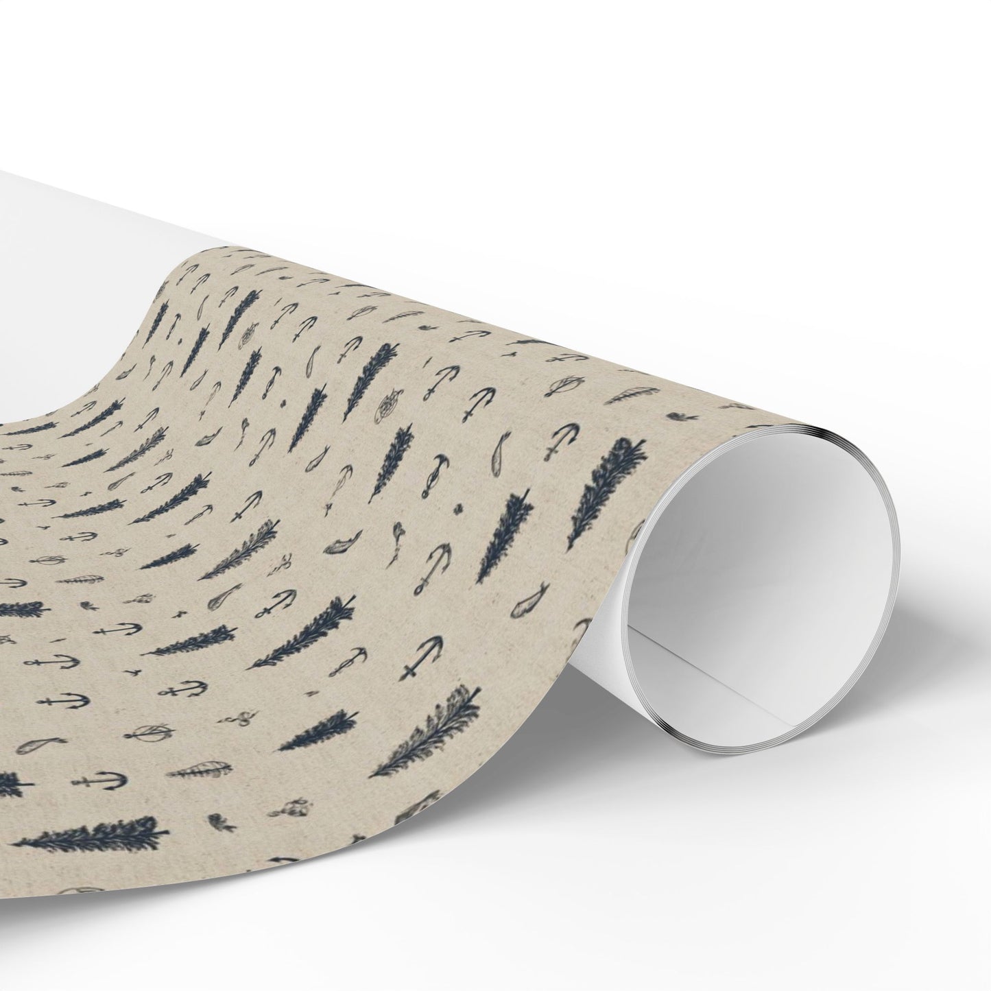 Rustic Outdoor Gift Wrap | Fishing Lures, Anchors & Pine Trees | All-Season Wrapping Paper