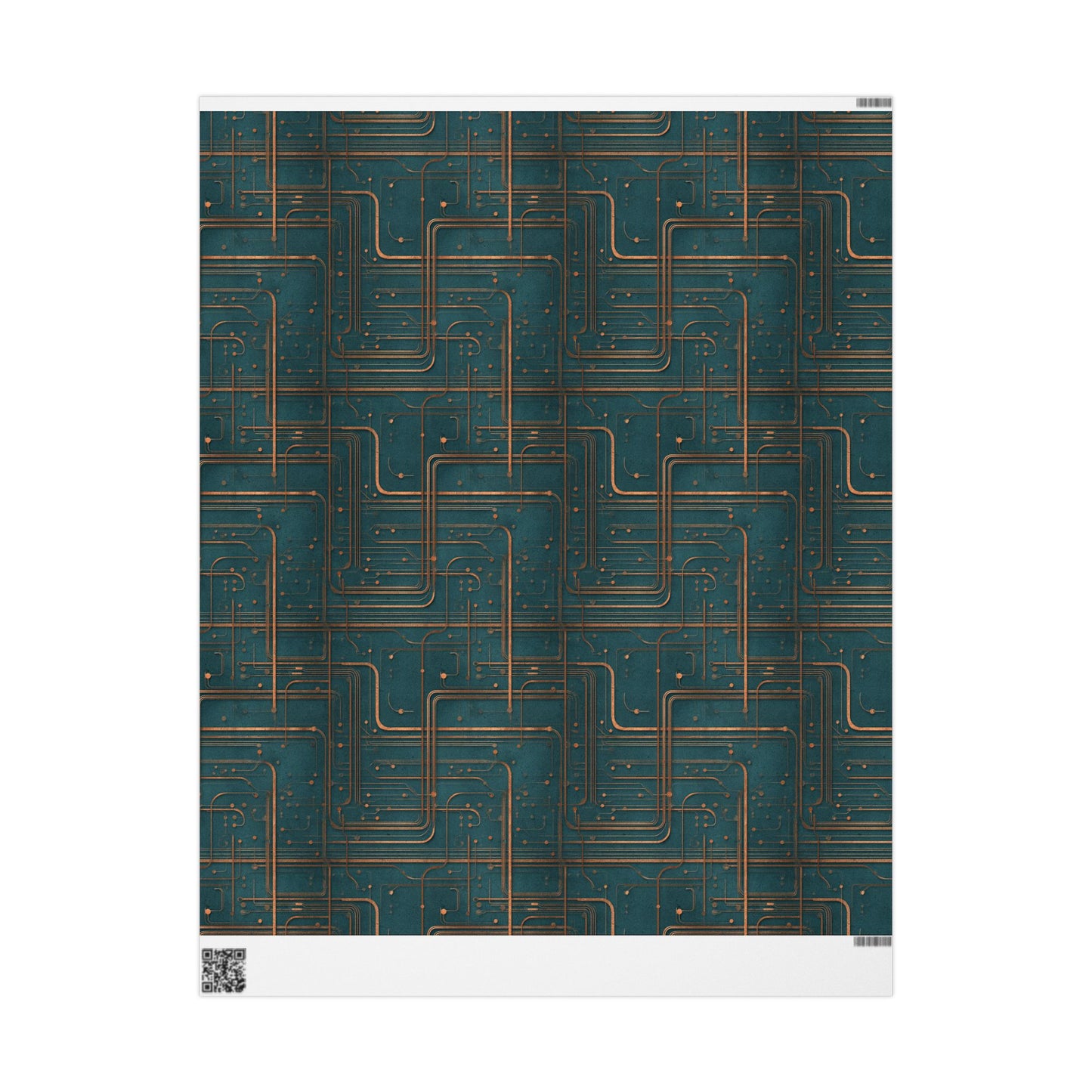 Circuit Board Pattern Wrapping Paper — Trace No. 004