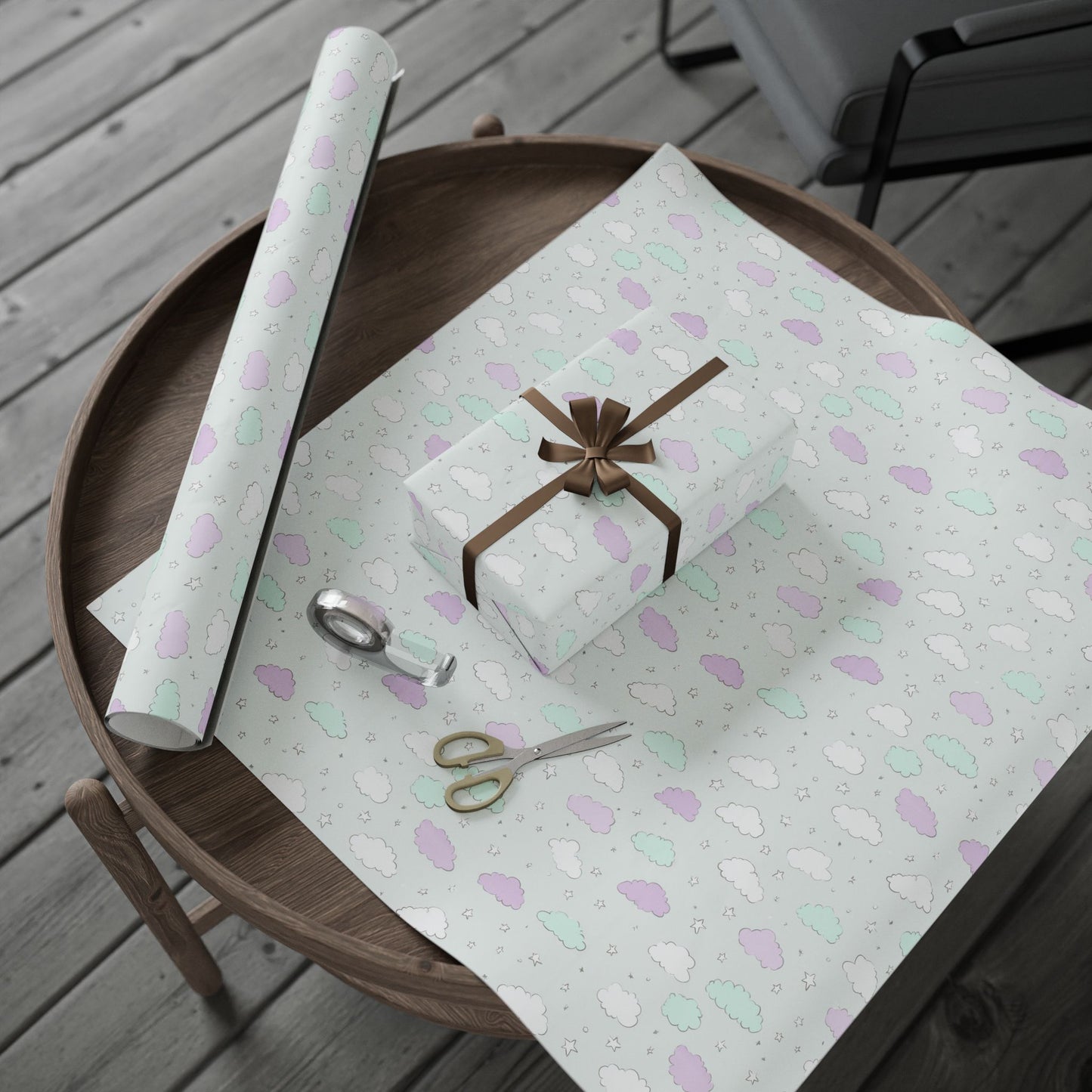 Sky & Cloud Pattern Wrapping Paper — Horizon No. 004