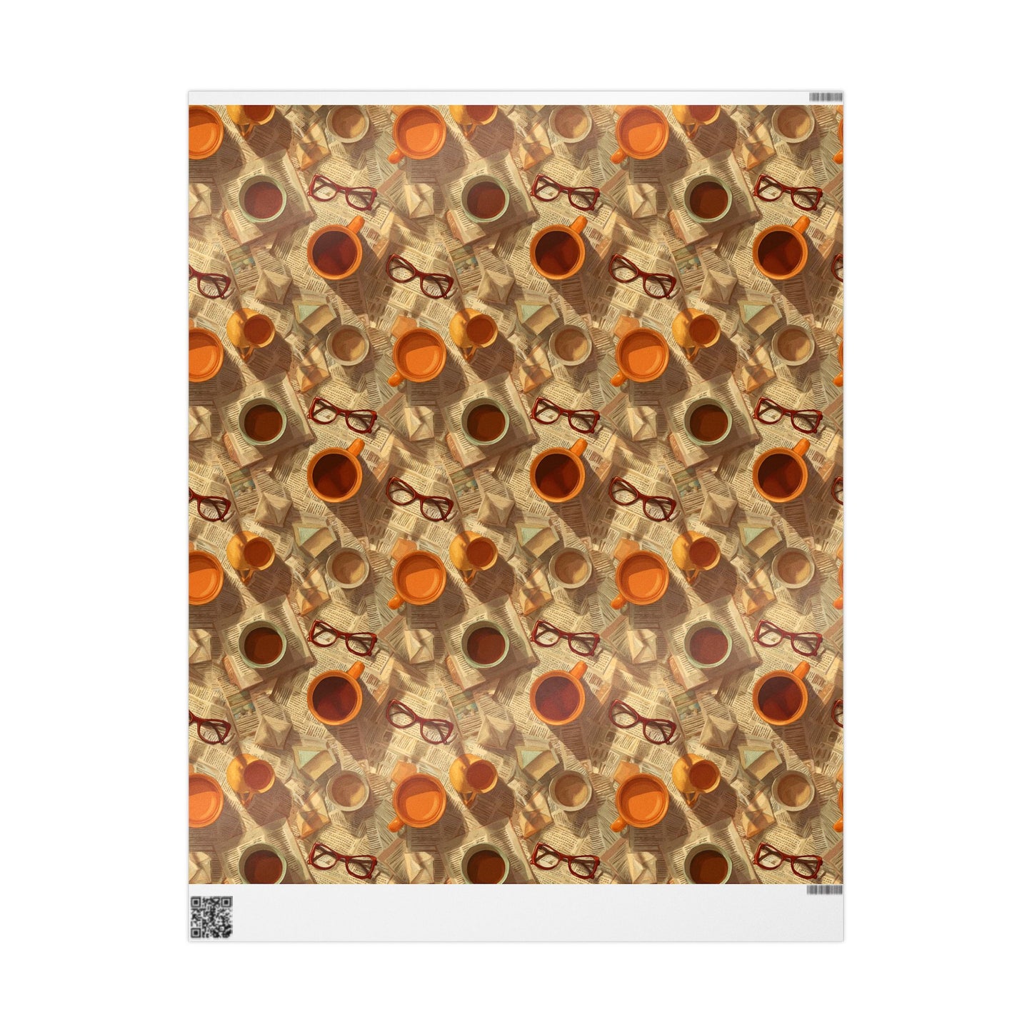 Newspaper Typography Pattern Wrapping Paper — Edition No. 002