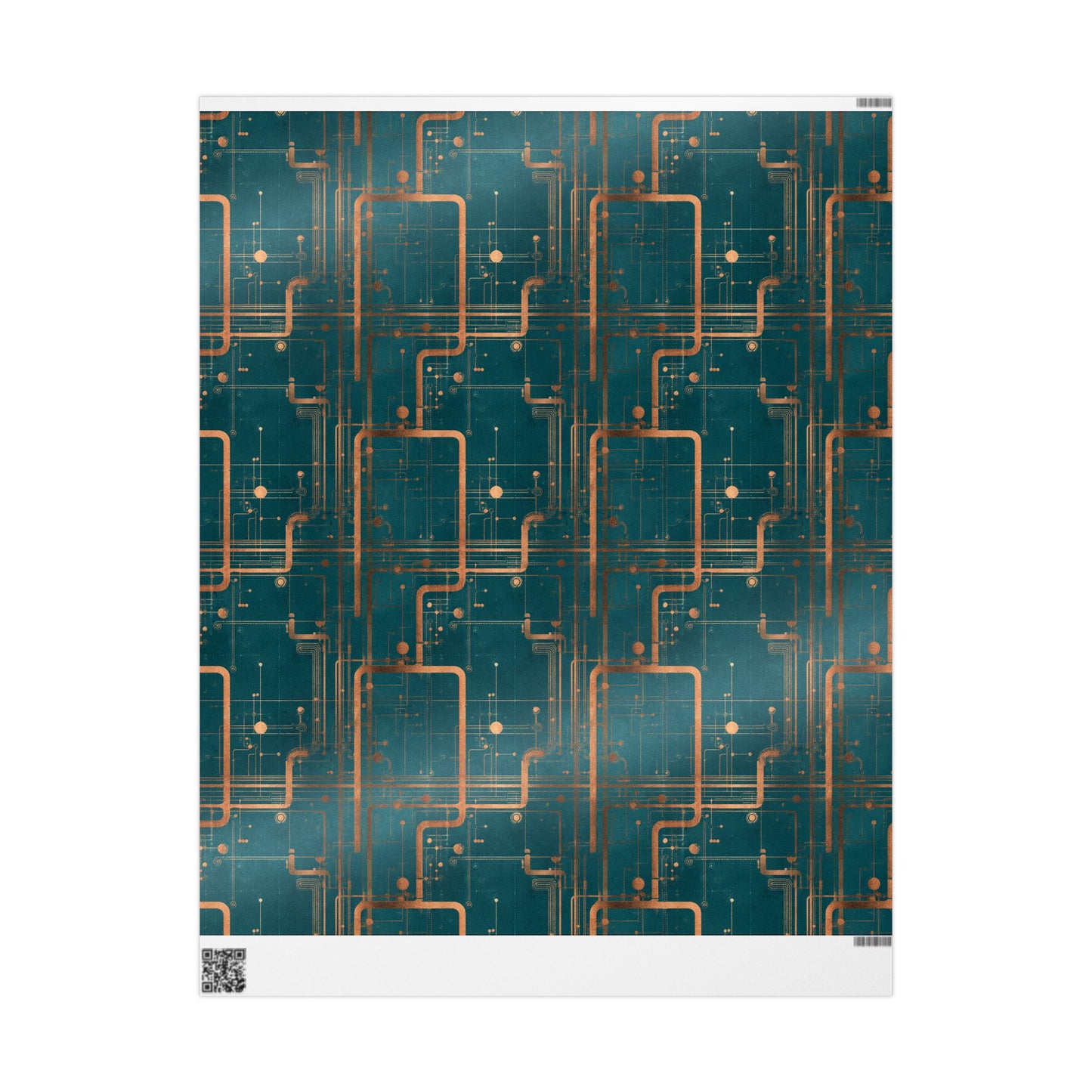 Circuit Board Pattern Wrapping Paper — Trace No. 003