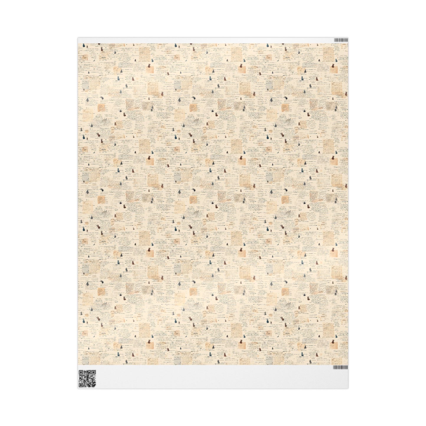 Marginalia & Notes Pattern Wrapping Paper — Page No. 002