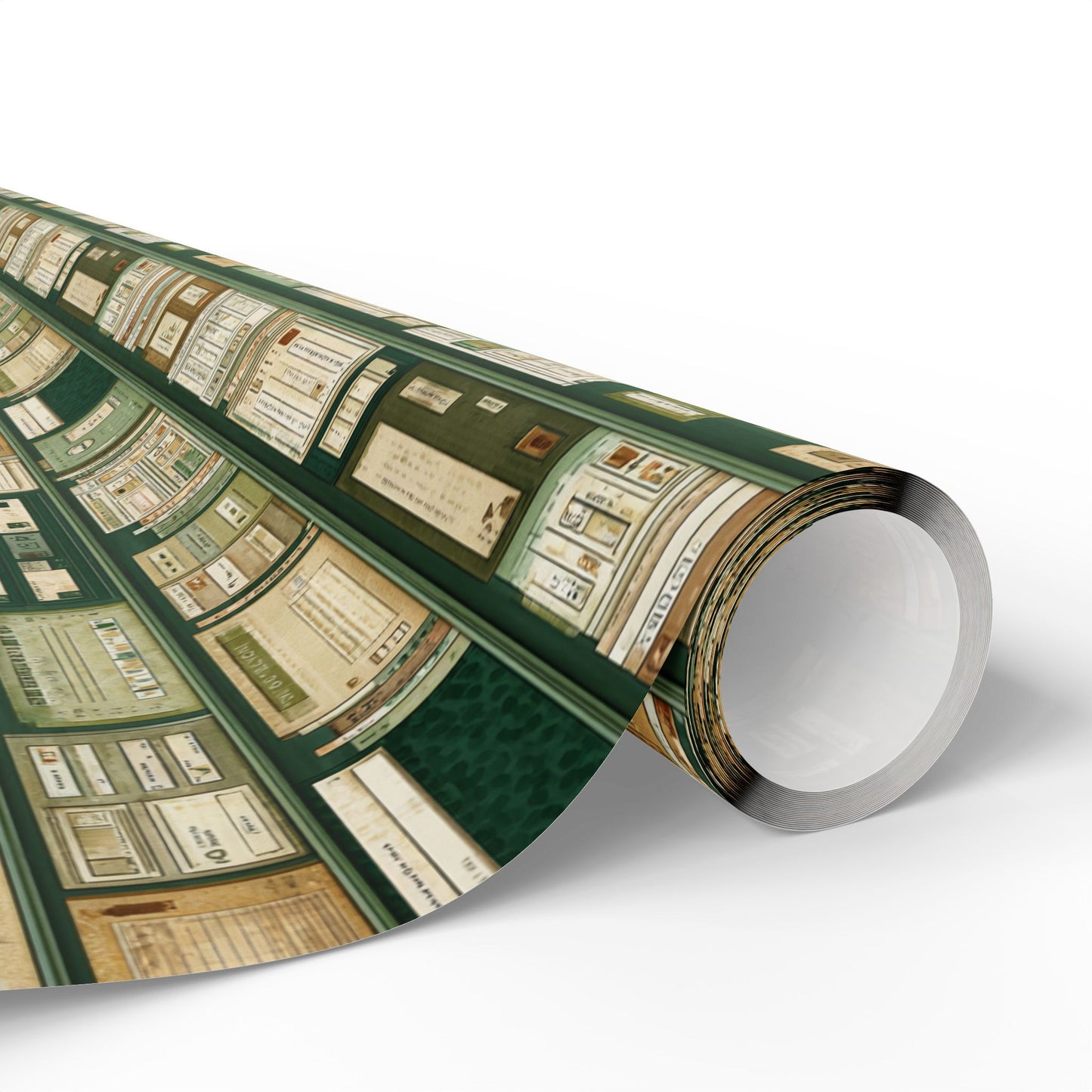 Library & Books Pattern Wrapping Paper — Collection No. 003
