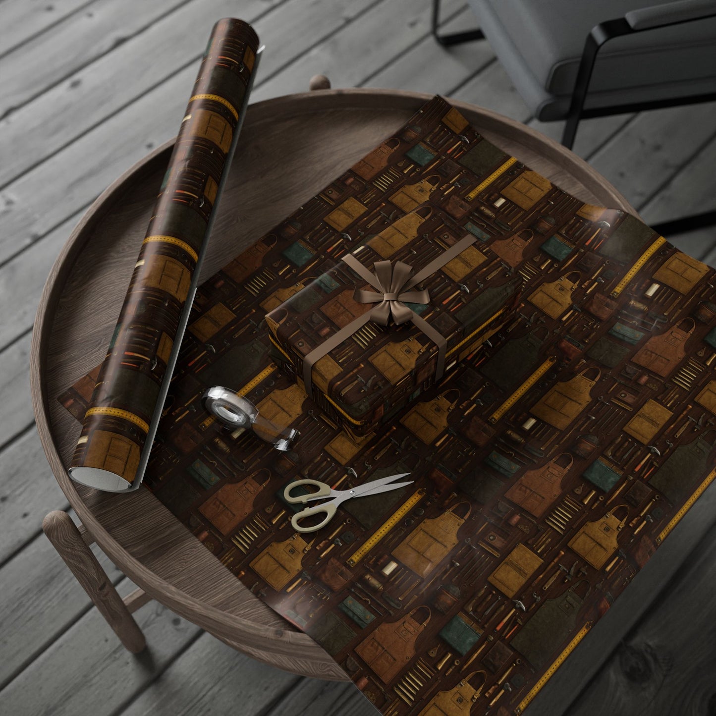 Workshop & Tools Pattern Wrapping Paper — Bench No. 002