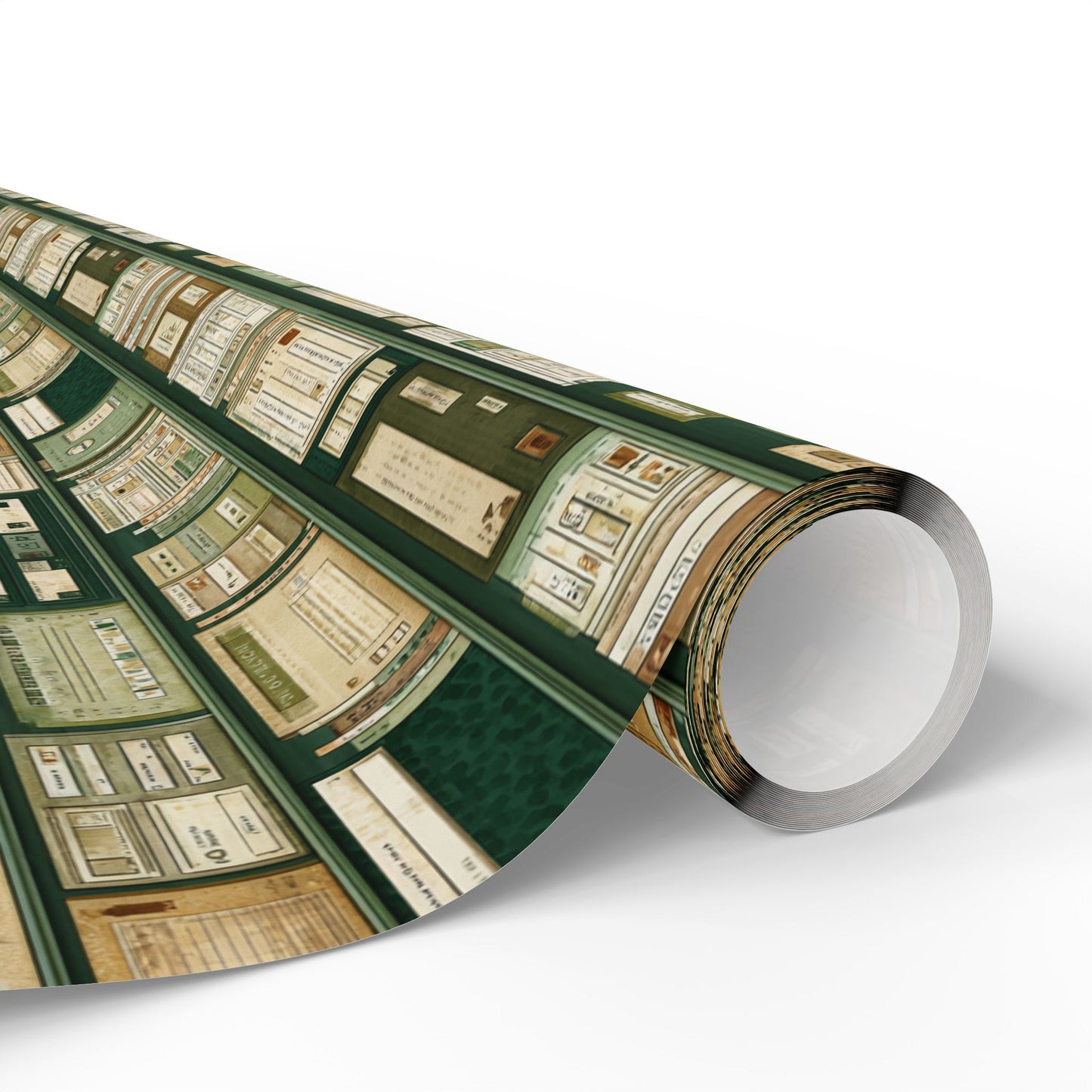 Library & Books Pattern Wrapping Paper — Collection No. 003