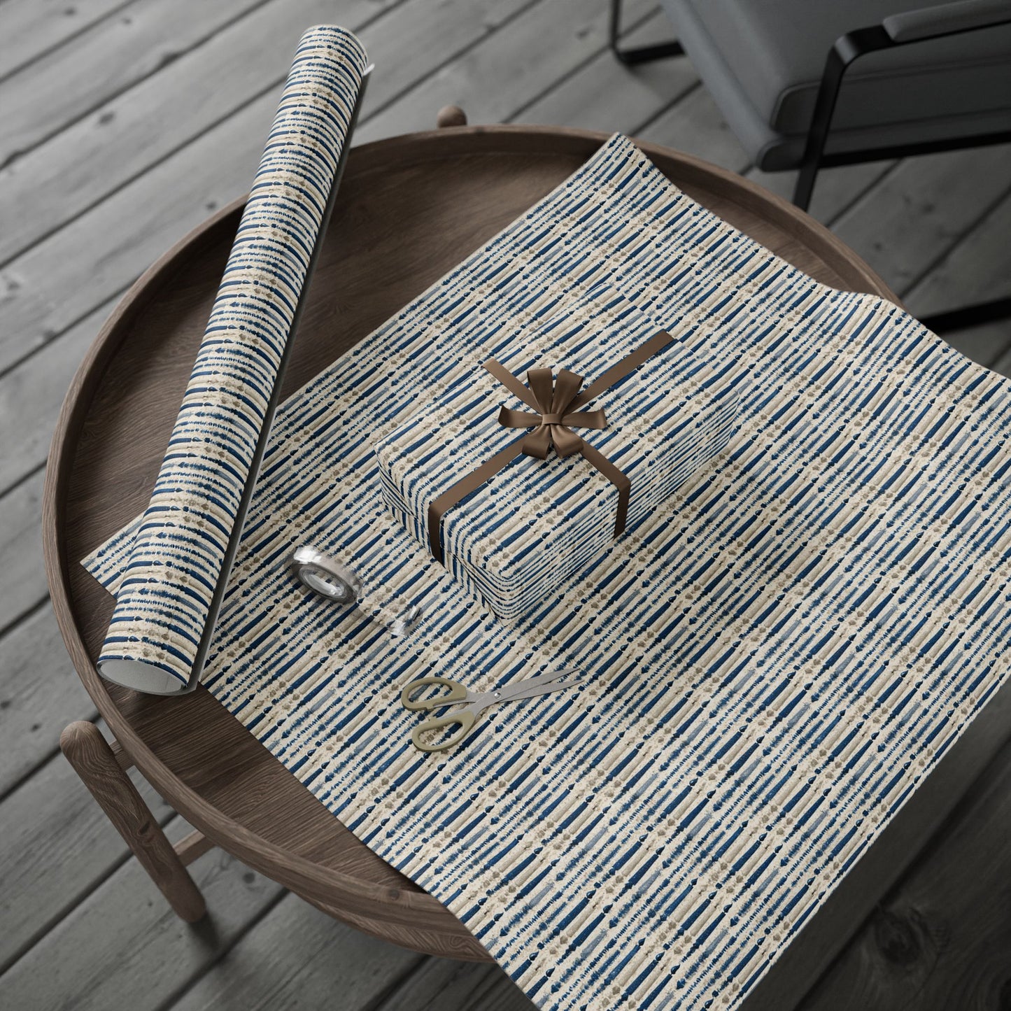 Hanukkah Candlelight Wrapping Paper
