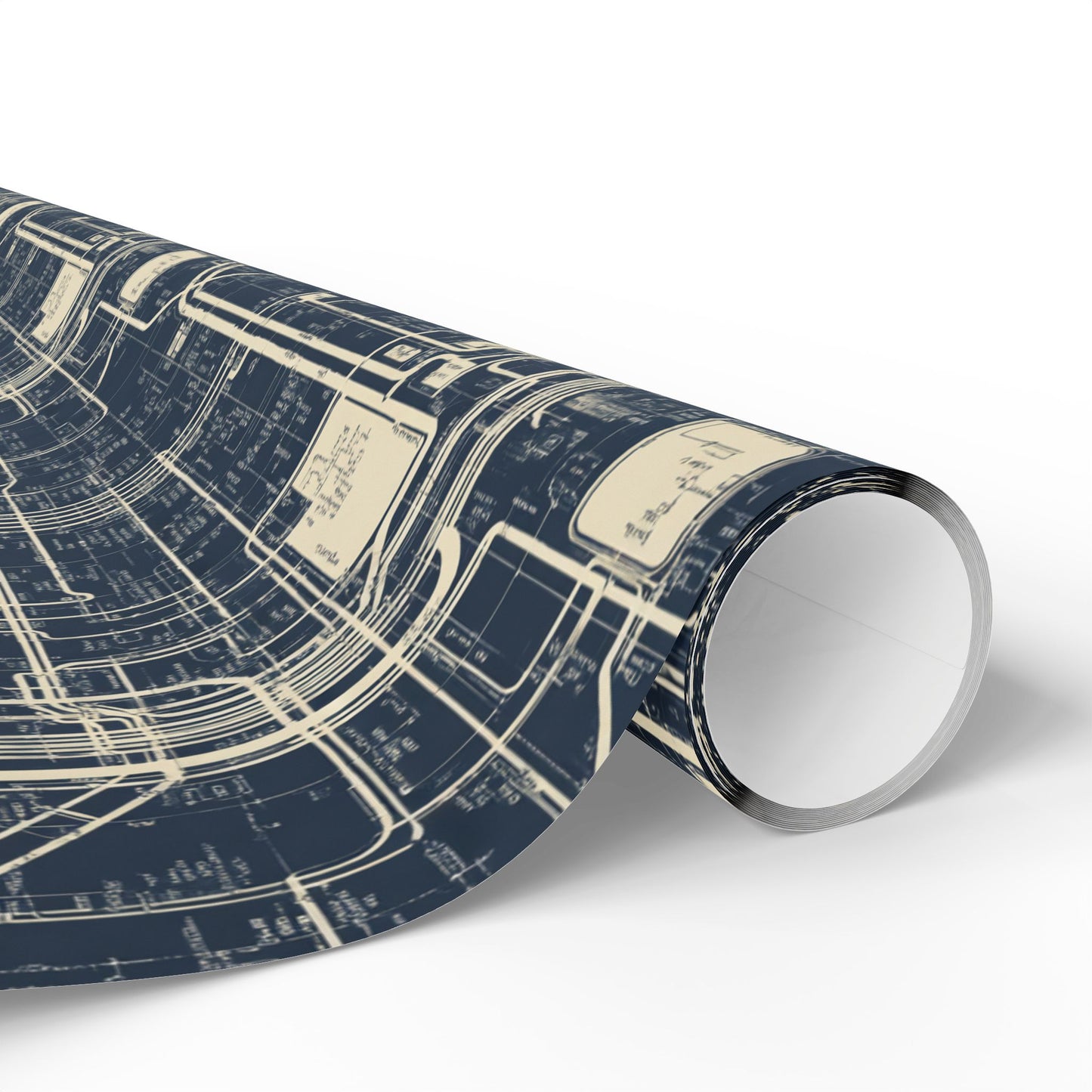 Utility & Infrastructure Map Wrapping Paper — Grid No. 001