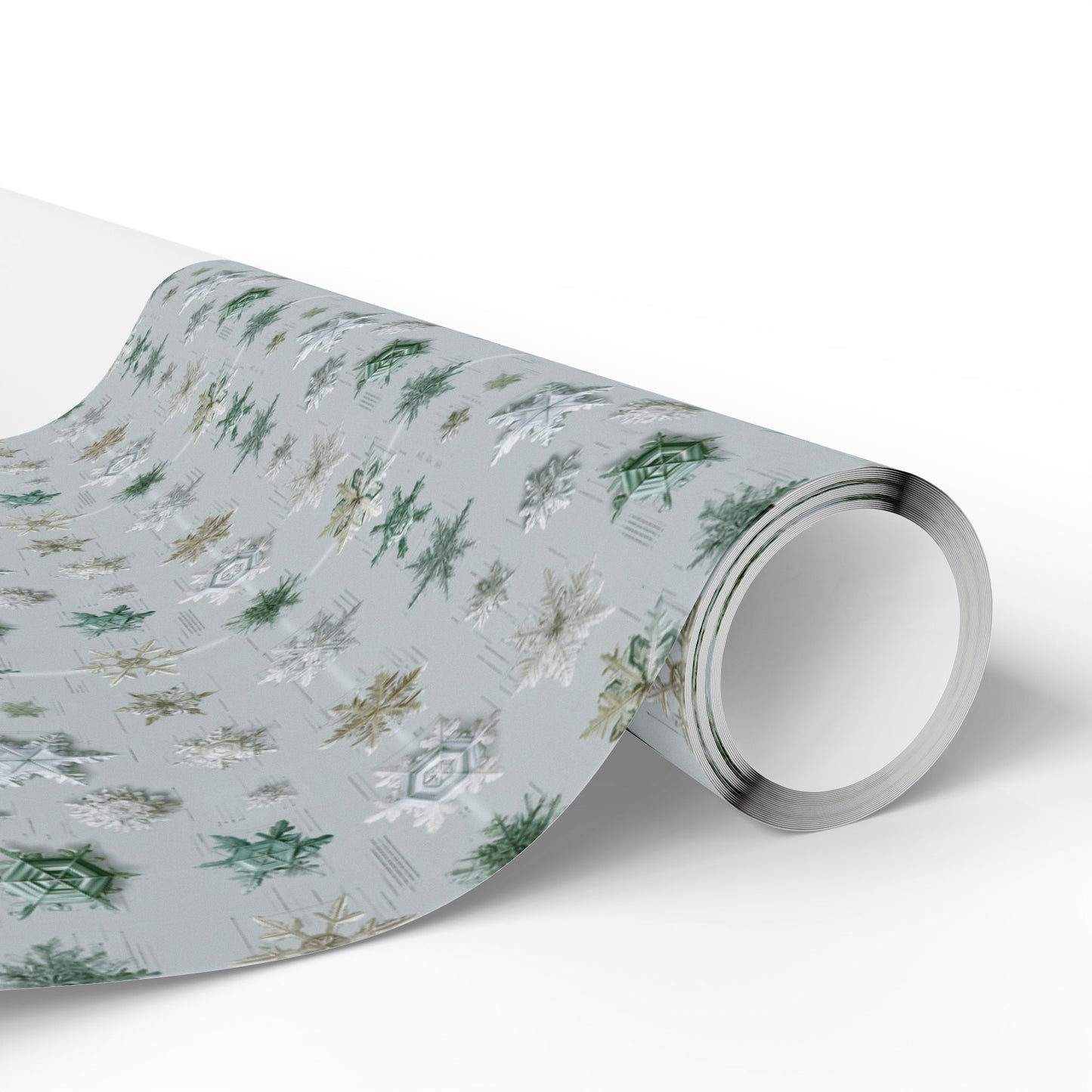 Snowflake Taxonomy Wrapping Paper | Scientific Snowflake Pattern | Winter Gift Wrap