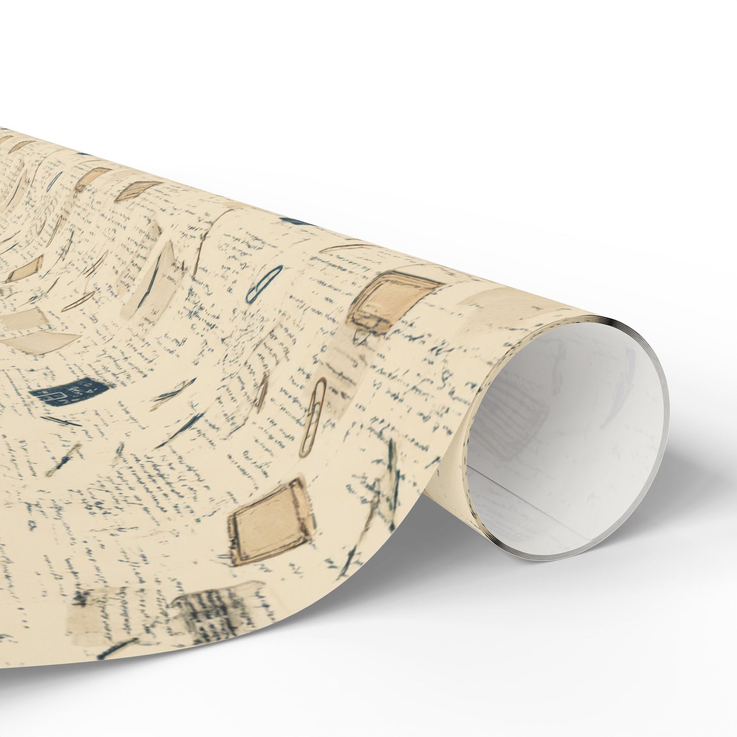 Marginalia & Notes Pattern Wrapping Paper — Page No. 001