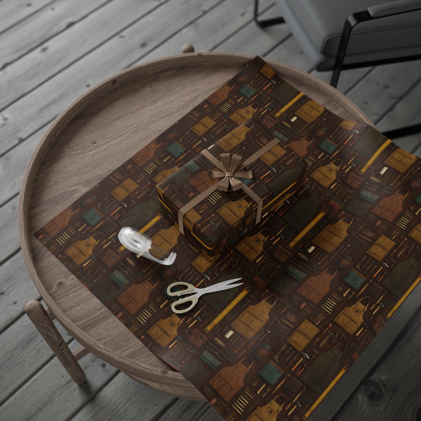 Workshop & Tools Pattern Wrapping Paper — Bench No. 002