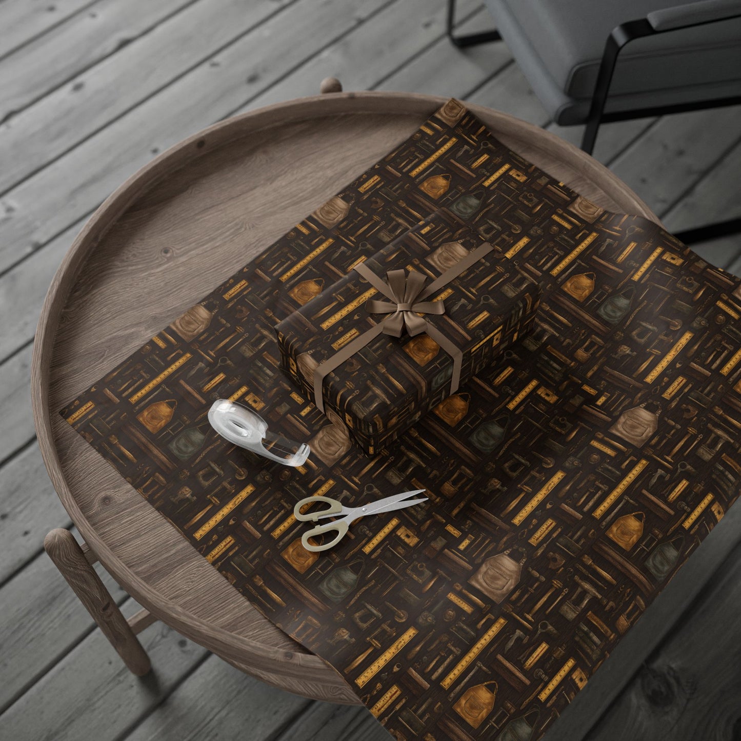 Workshop & Tools Pattern Wrapping Paper — Bench No. 004