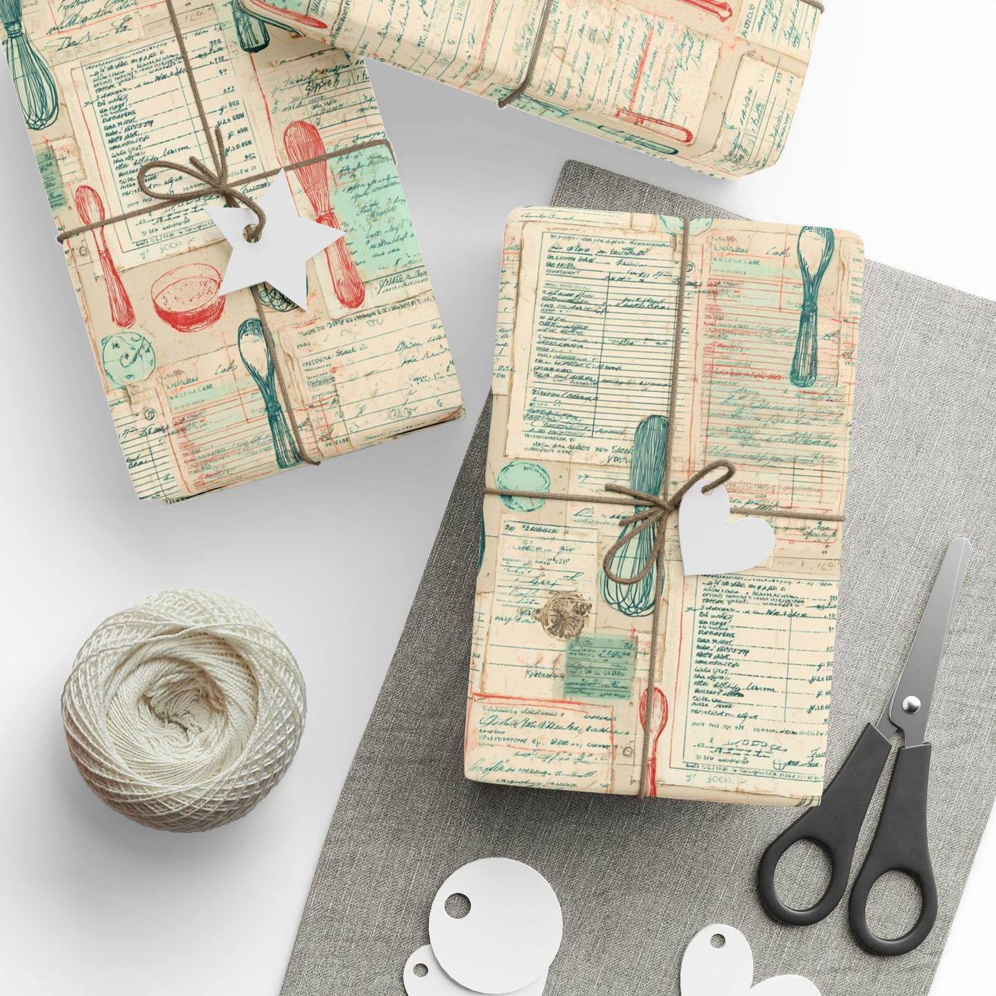 Retro Diner Pattern Wrapping Paper — Menu No. 001