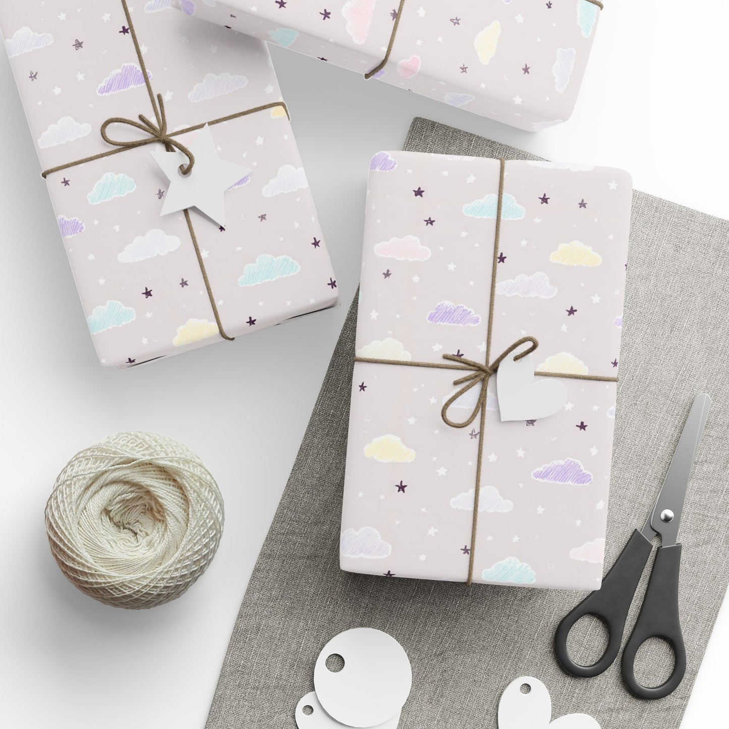 Sky & Cloud Pattern Wrapping Paper — Horizon No. 001
